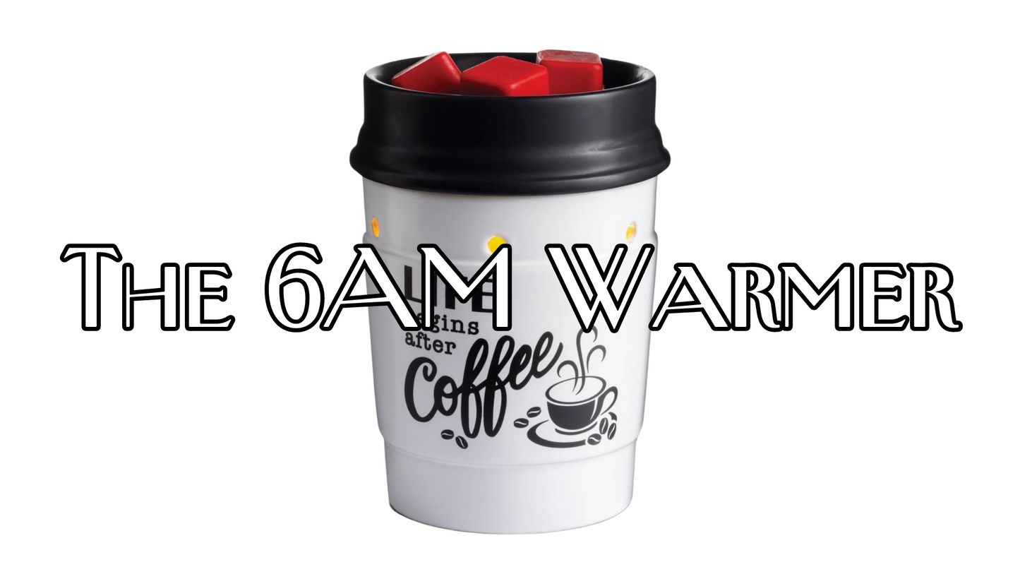 Coffee Cup Wax Warmer & 6:00AM scented Scoopable Wax - The Crappy Candles