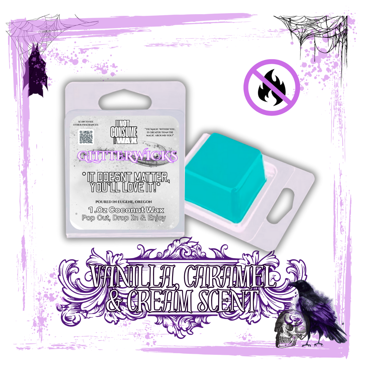 Warm & Wicked : Vanilla, Caramel & Cream Scented Wax Melt - GlitterWicks