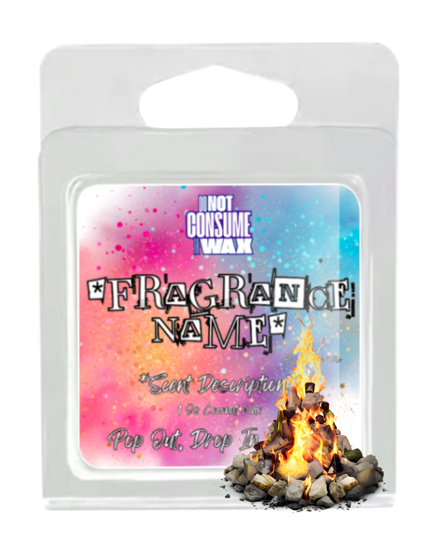 Campfire Kisses Mini Wax Melt: Bonfire Scent by GlitterWicks