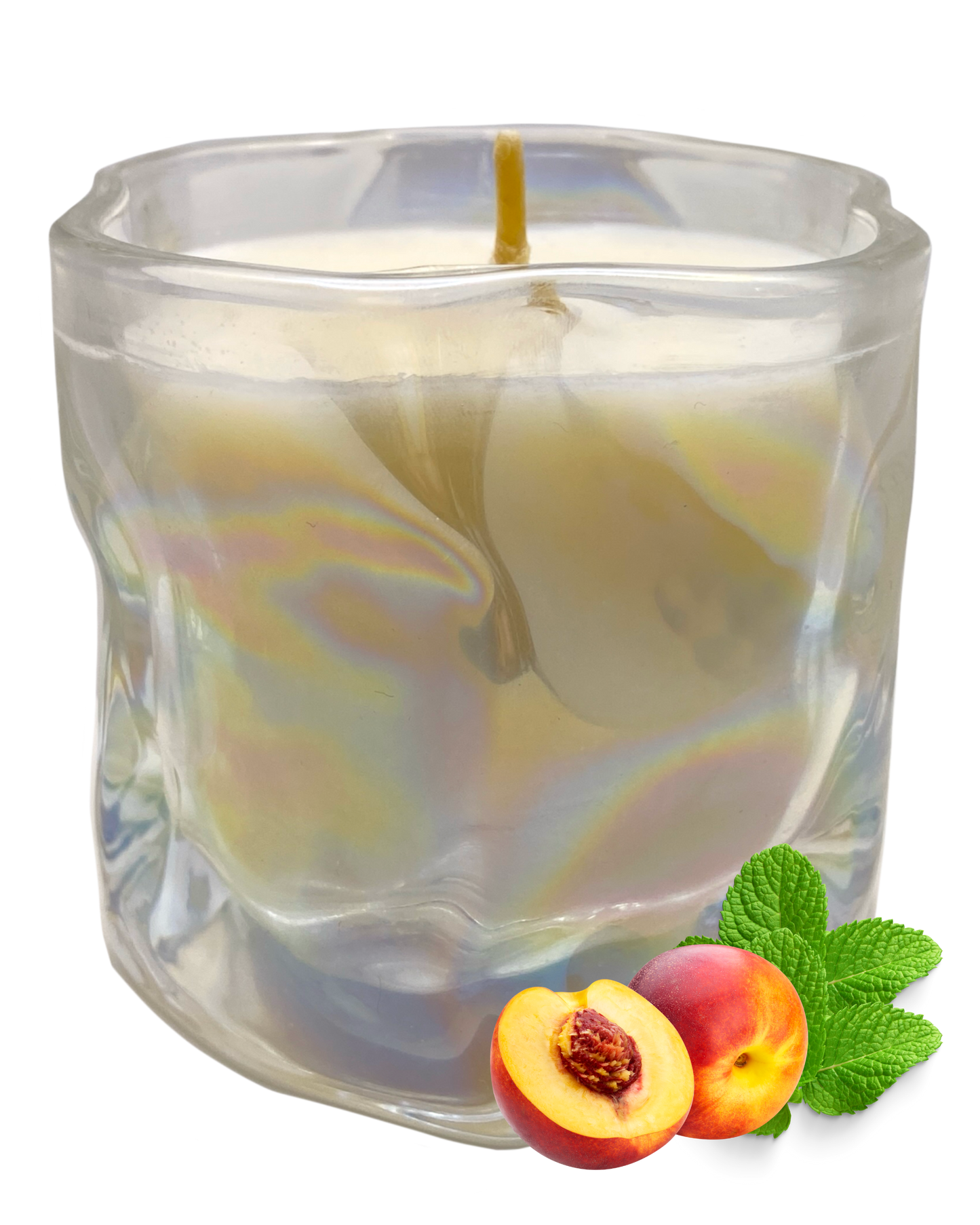 Zesty Bestie Candle: Nectarine & Mint Scent by GlitterWicks
