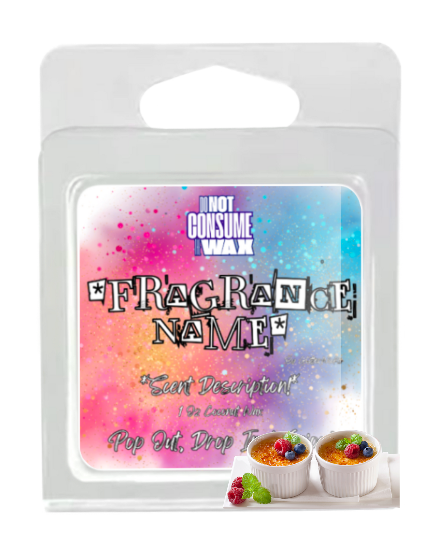 Crunchy Custard Mini Wax Melt: Creme Brulee Scent by Glitterwicks