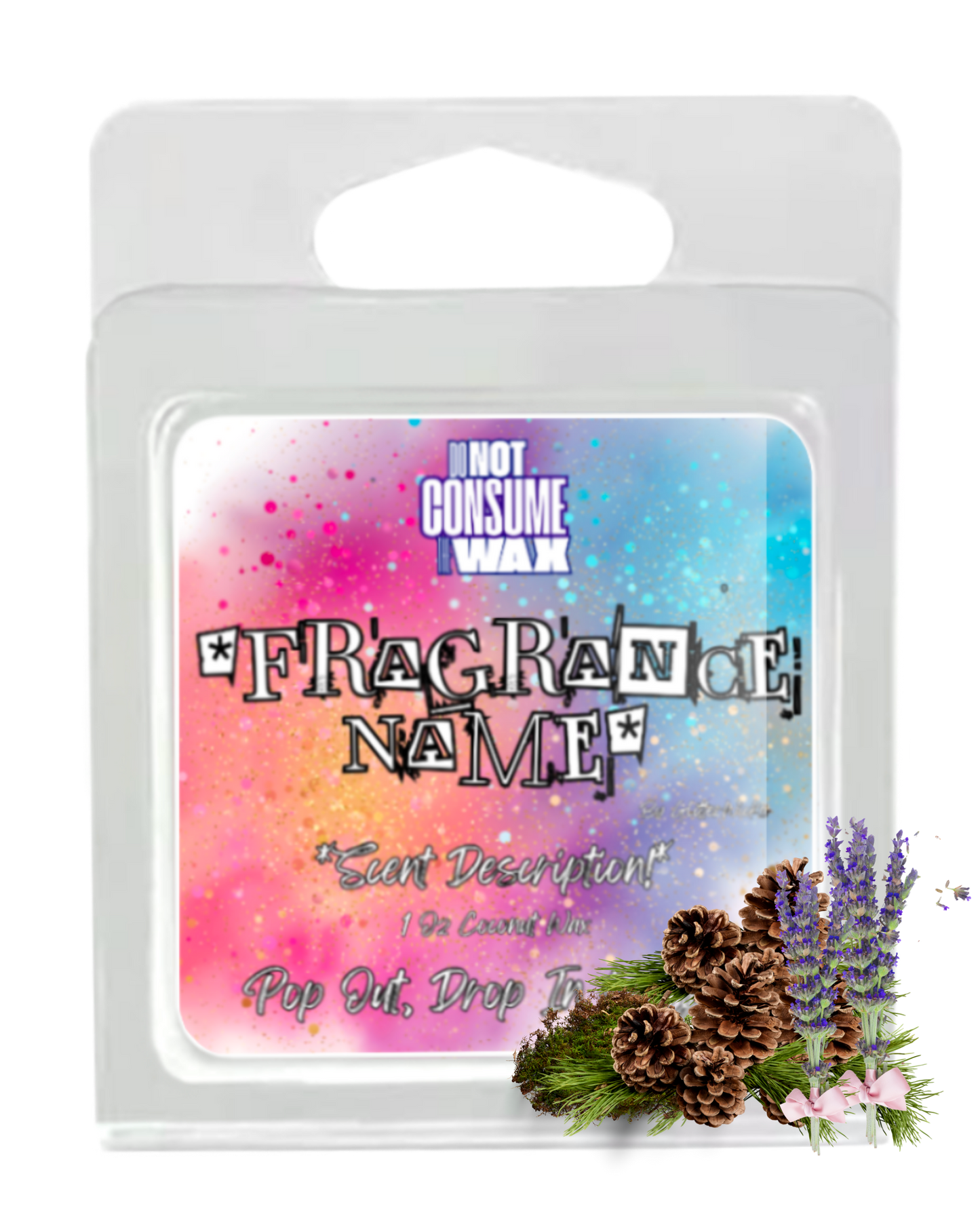 Christmas Nights Mini Wax Melt: Pine, Lavender & Oakmoss Scent by GlitterWicks