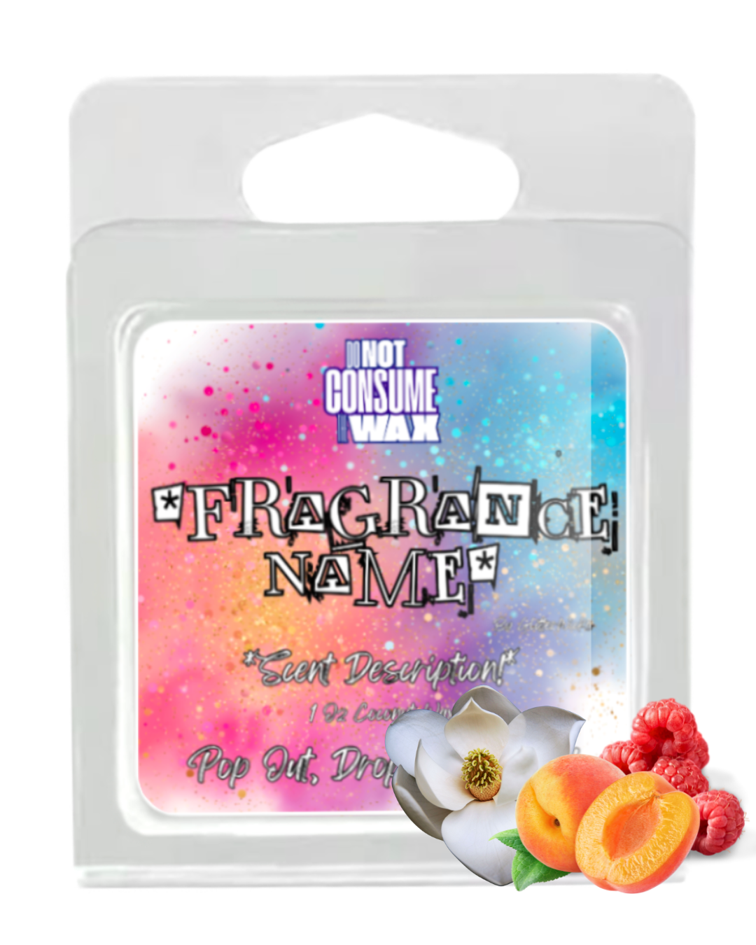 Sweet Magnolia Mini Wax Melt: Magnolia, Peach & Raspberry Scent by GlitterWicks
