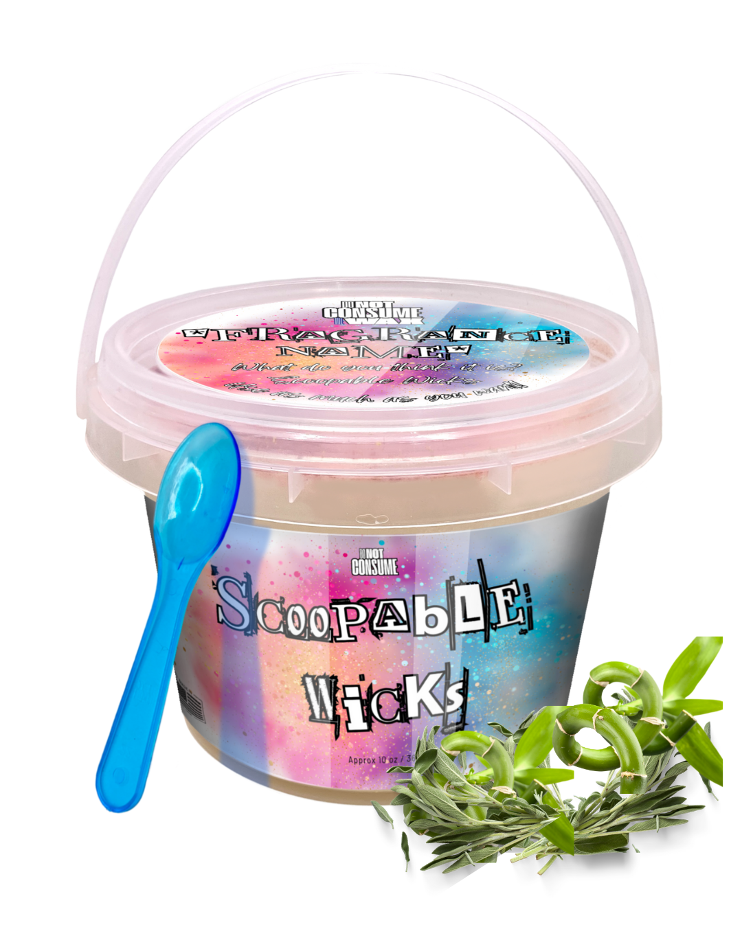 Dame! This Smells Good Scoopable Wax: Bamboo & Sage Scent by GlitterWicks
