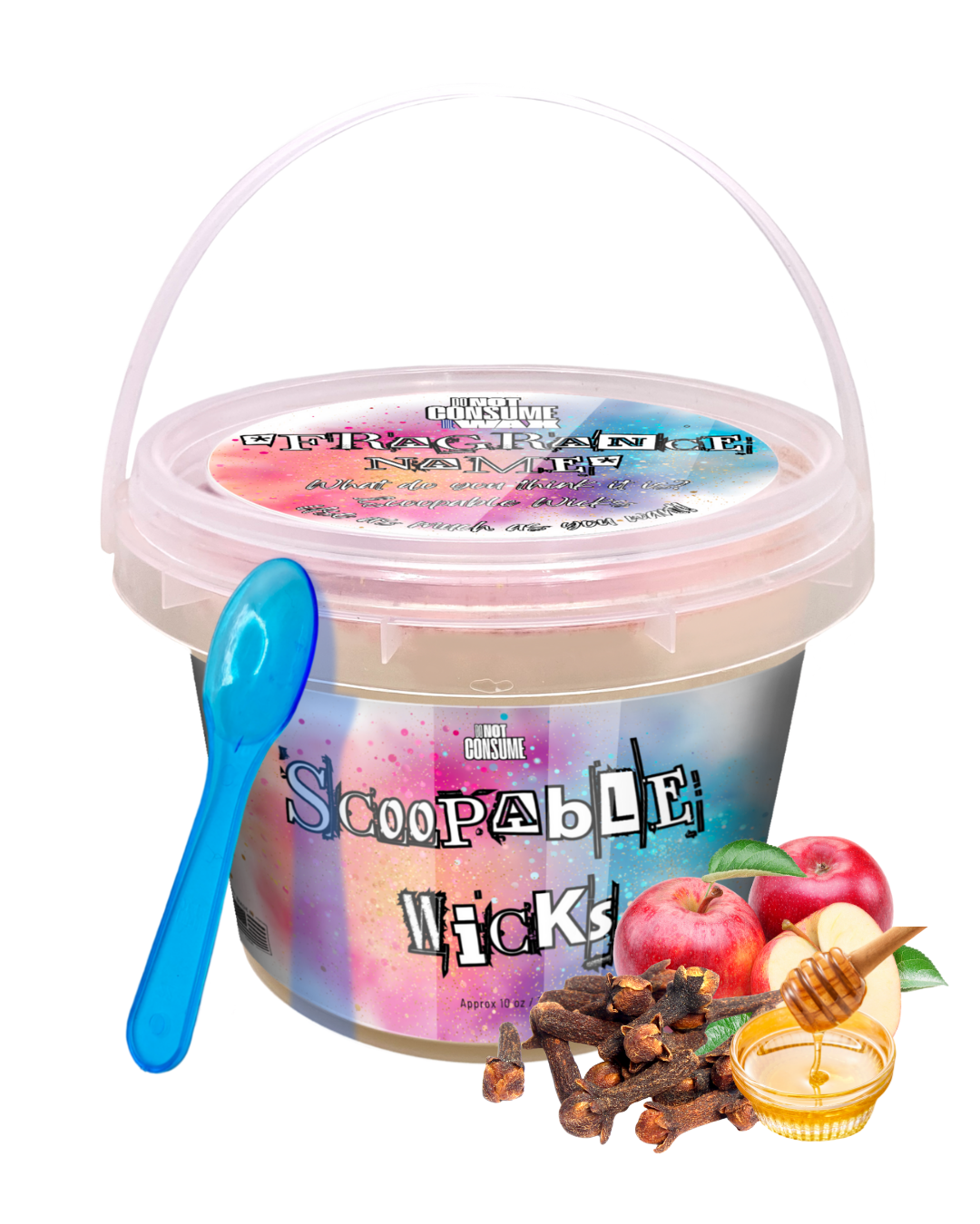 Fall Kisses Scoopable Wax: Apple, Clove & Nectar Scent by GlitterWicks