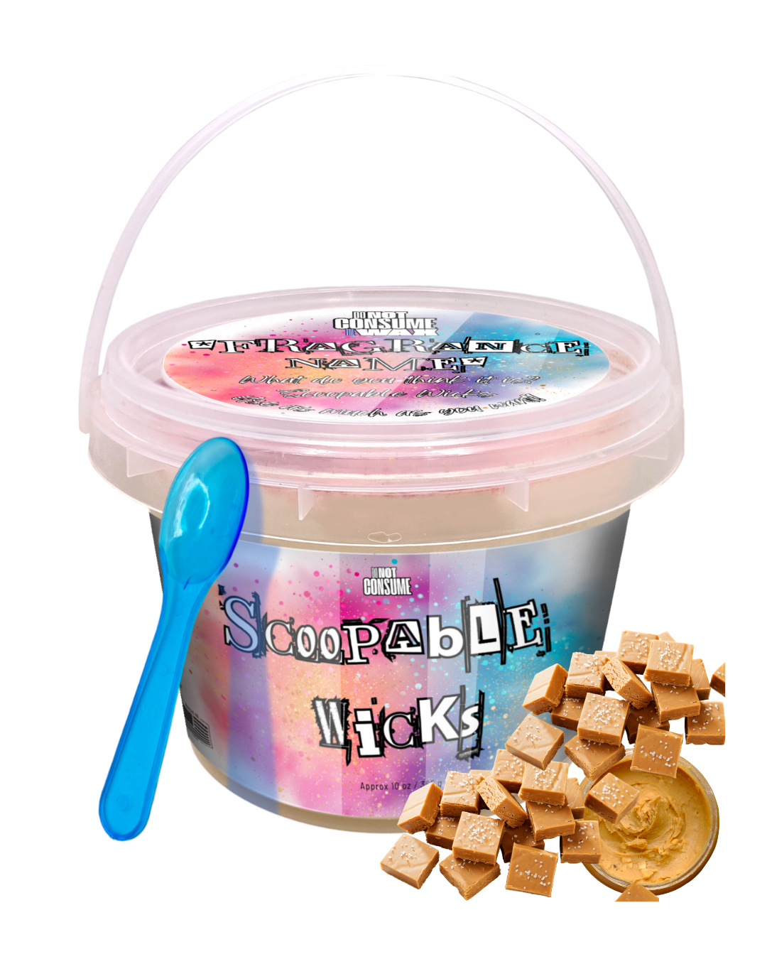 Gooey Palette Scoopable Wax: Peanut Butter Fudge Scent by GlitterWicks