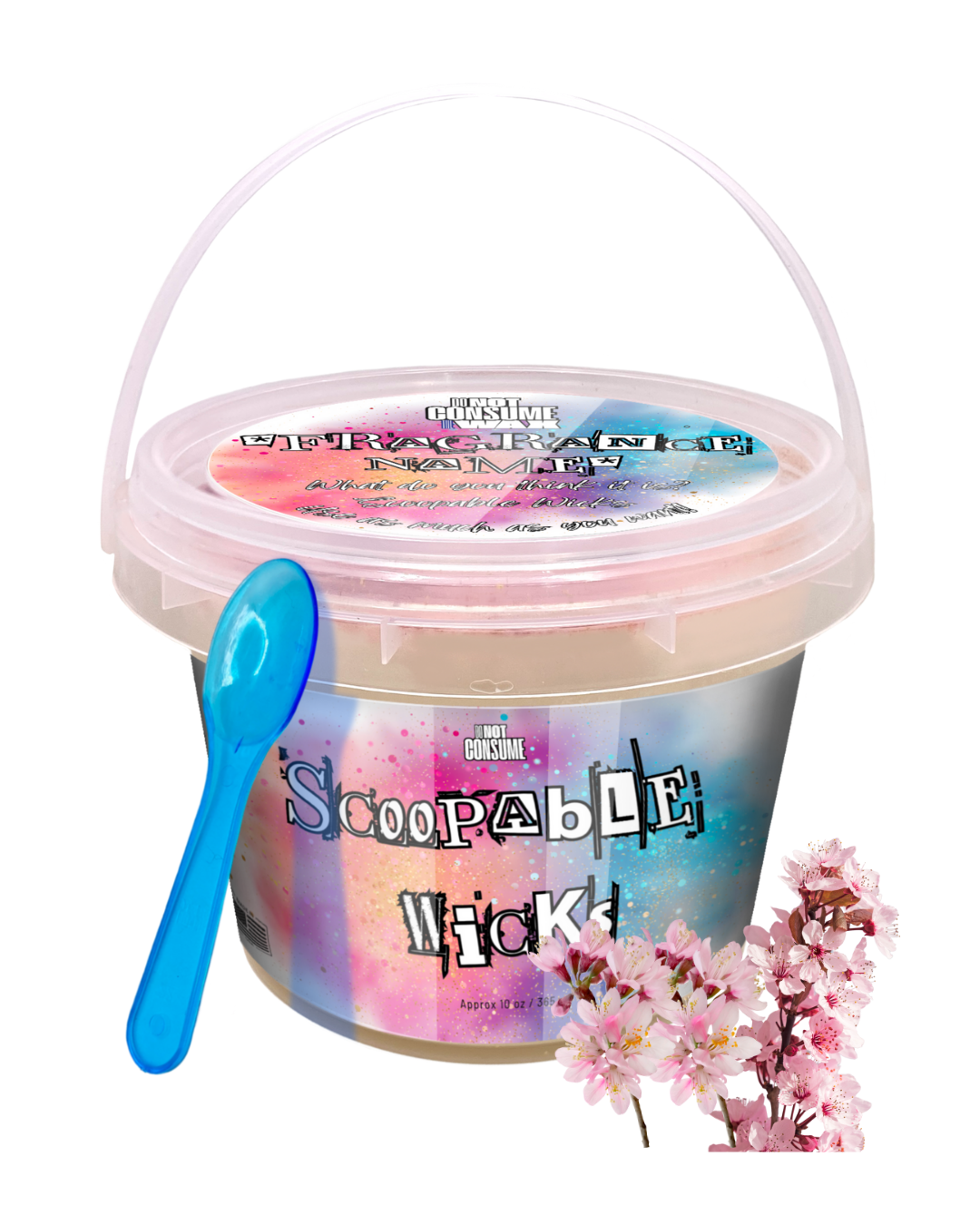 Glitter Blossom Scoopable Wax: Japanese Cherry Blossom Scent by GlitterWicks