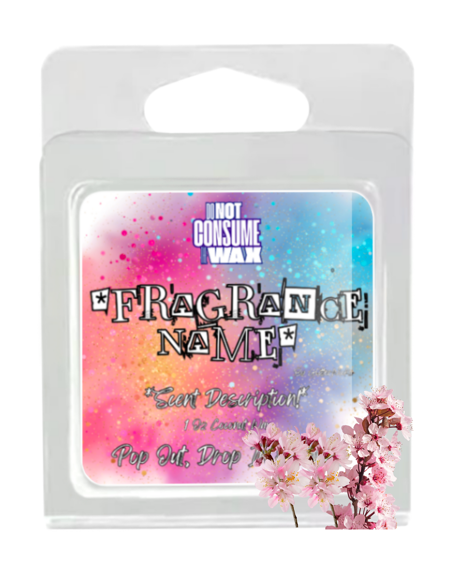 Glitter Blossom Mini Wax Melt: Japanese Cherry Blossom Scent by GlitterWicks