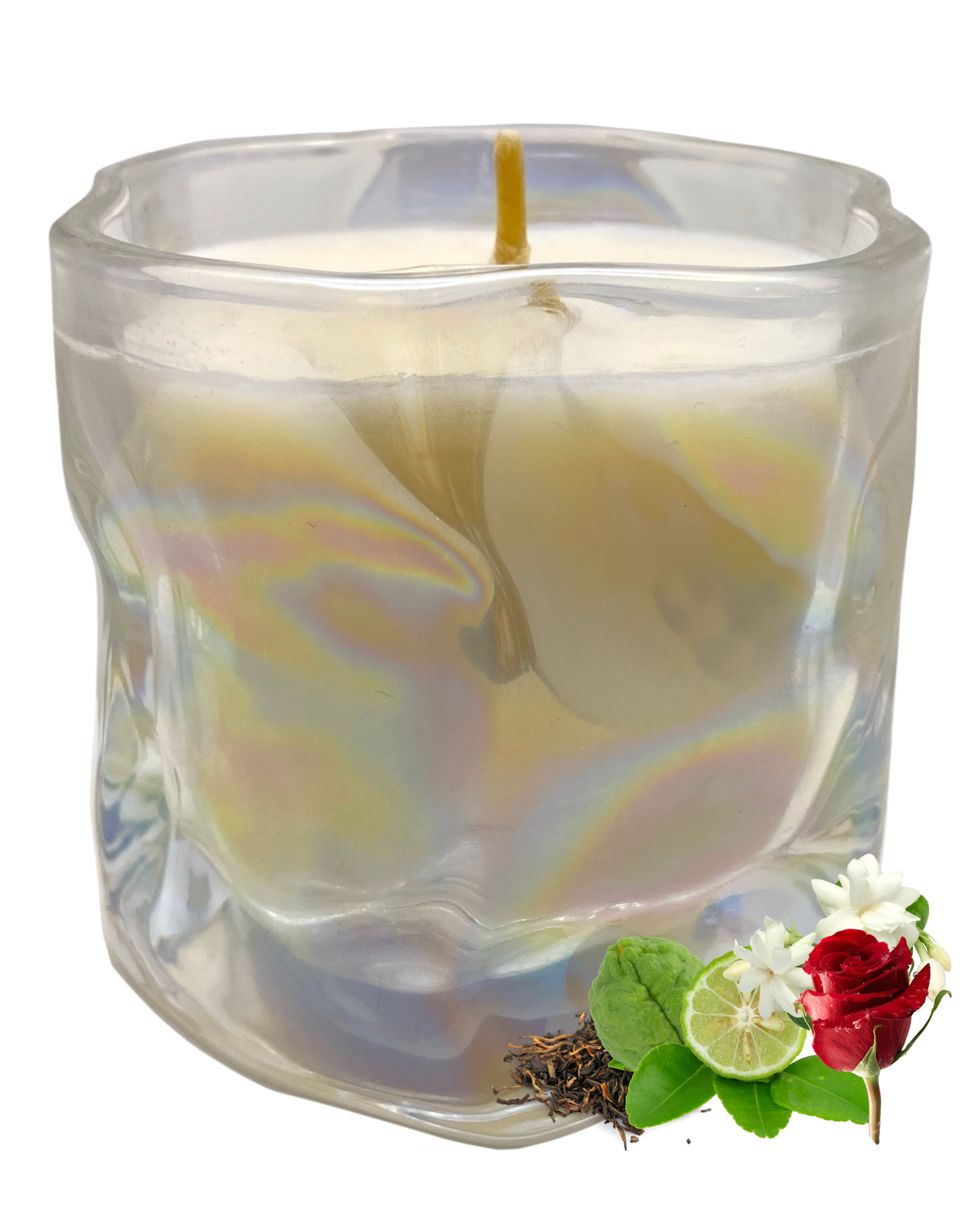 Au Voleur Candle: White Tea, Rose, Bergamot & Lily Scent by GlitterWicks