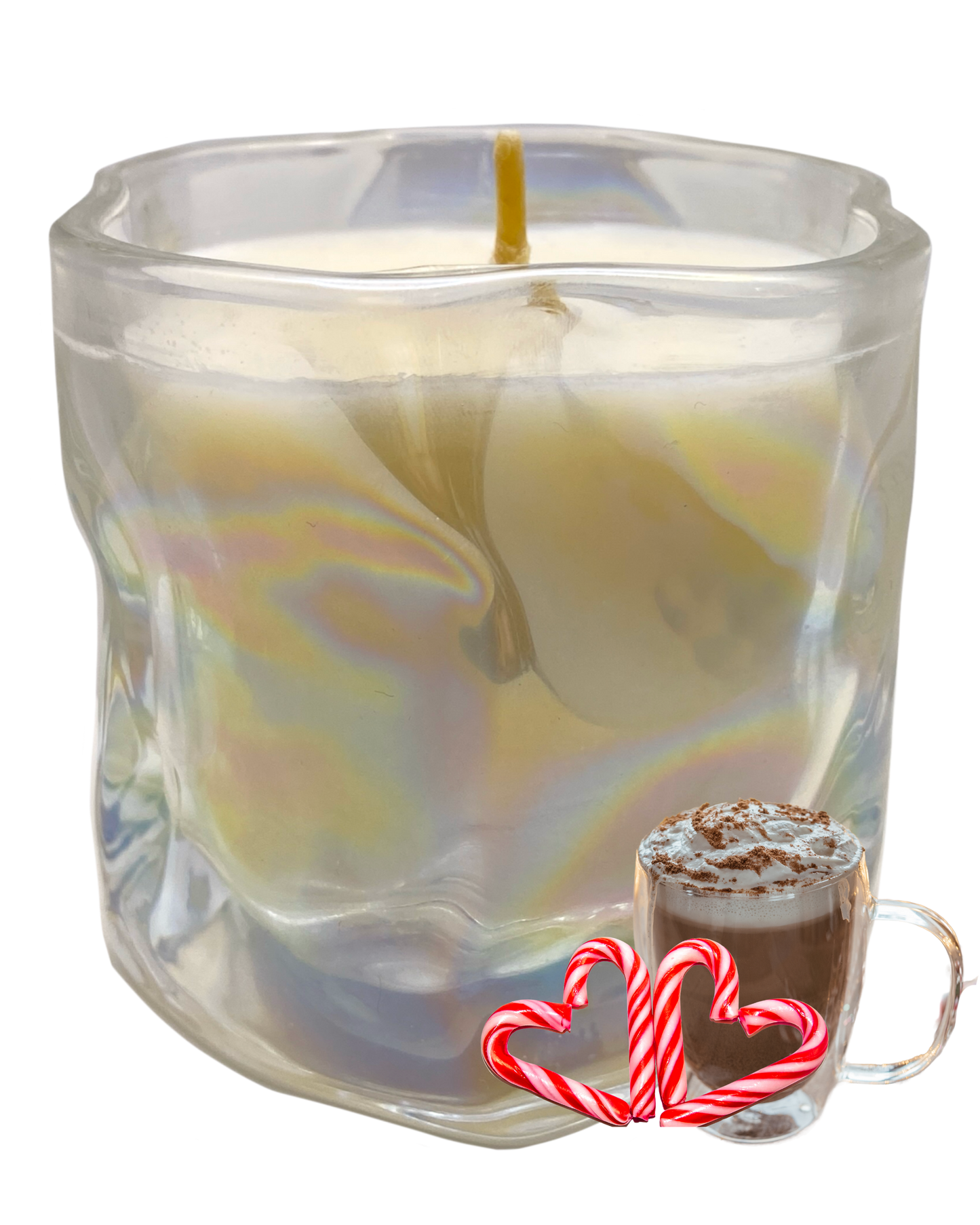 Hug in a cup Candle: Peppermint Mocha Scent by GlitterWicks