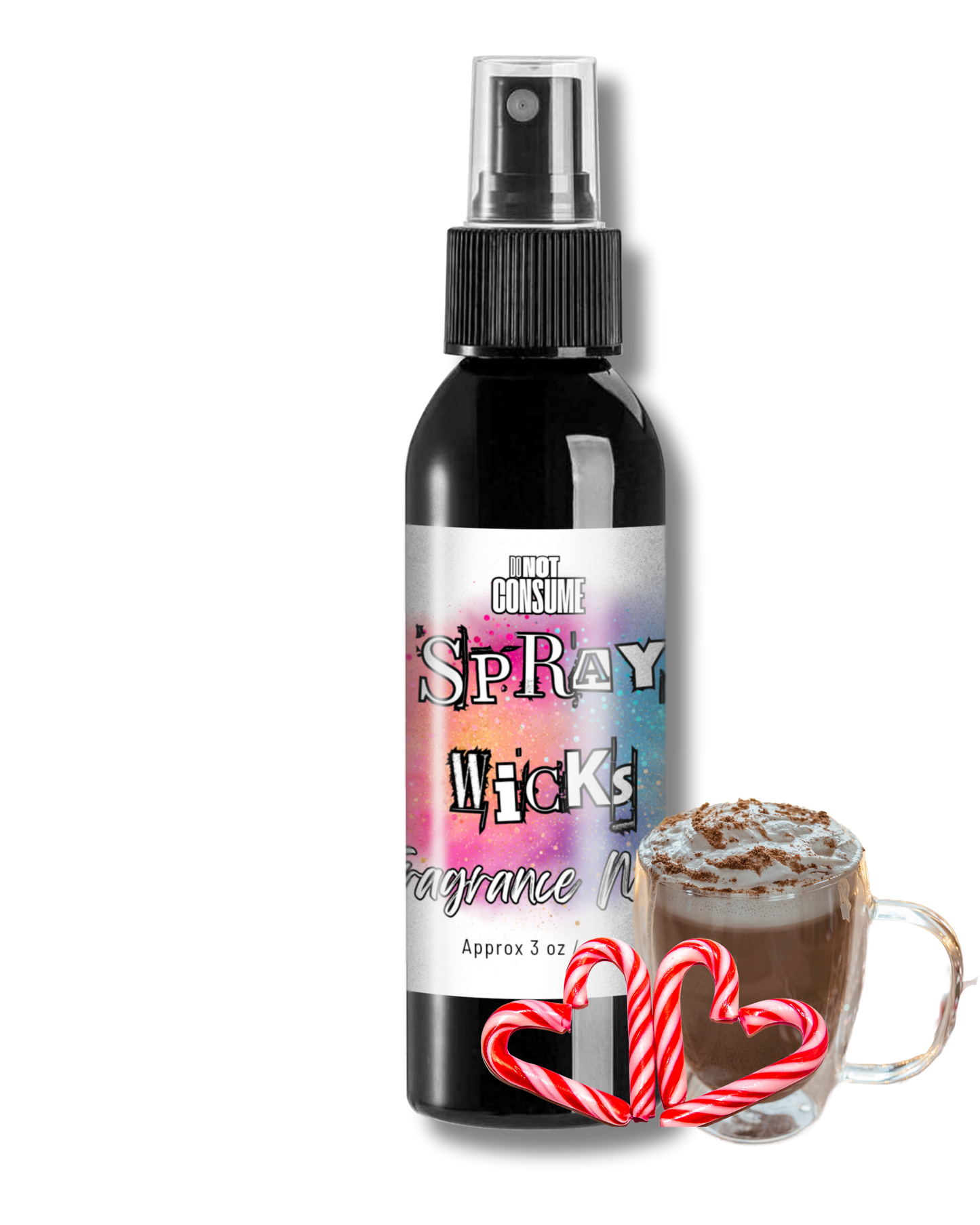 Hug in a cup Room/Linen/Body Spray: Peppermint Mocha Scent by GlitterWicks