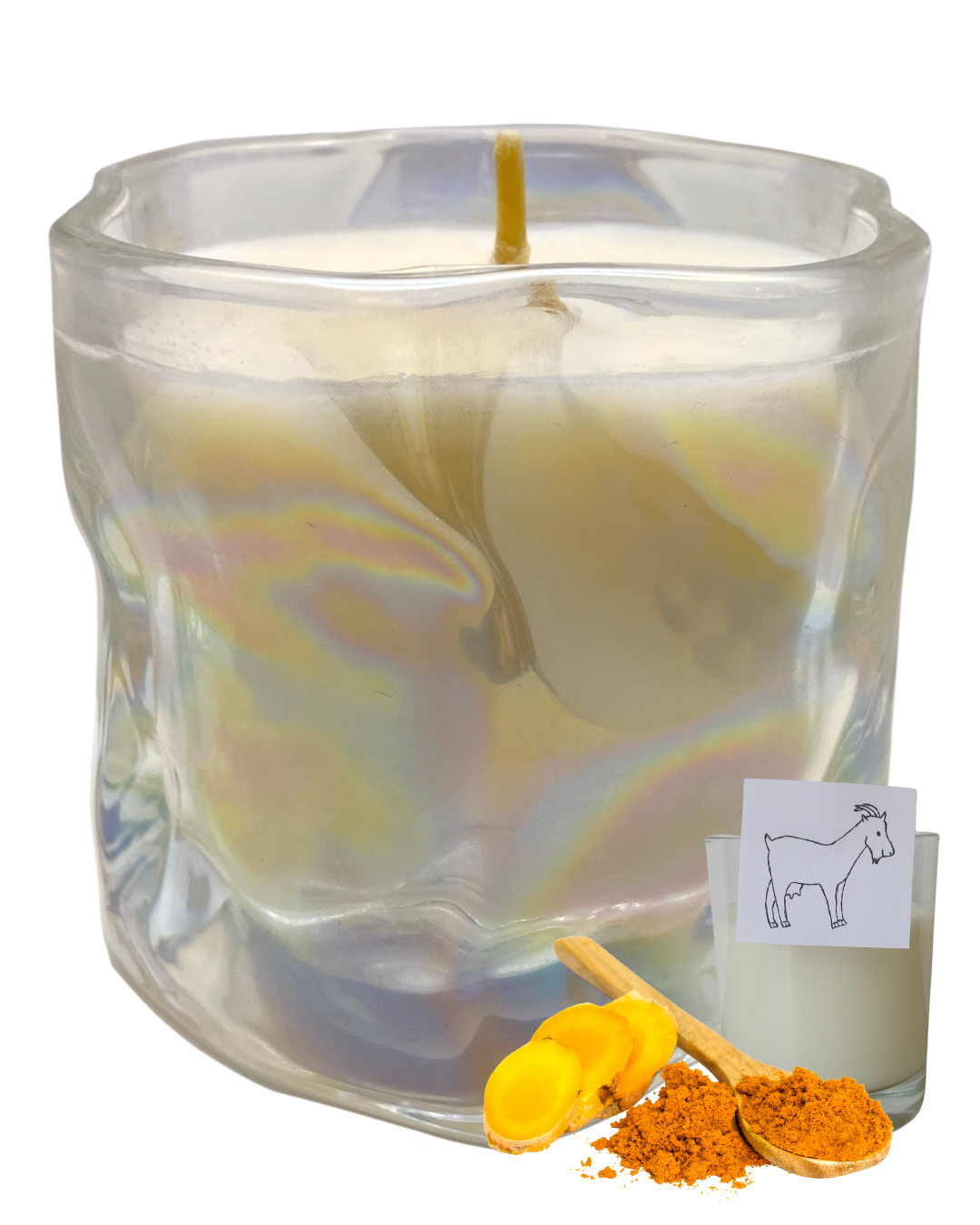 Nostalgia Candle: Turmeric, Goats Milk, Vanilla & Musk Scent by GlitterWicks