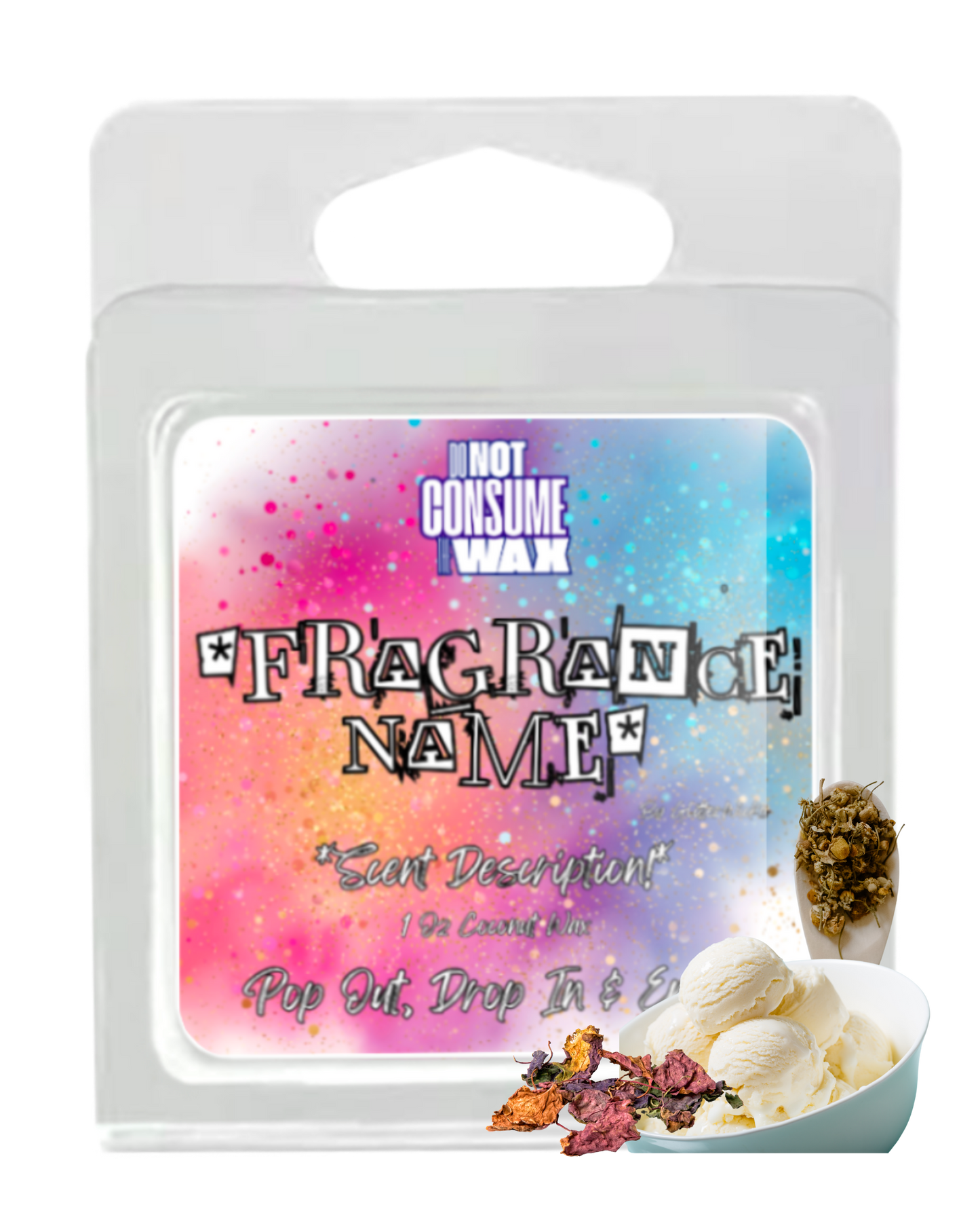 Kristle Klear Mini Wax Melt: Vanilla & Patchouli Scent by GlitterWicks