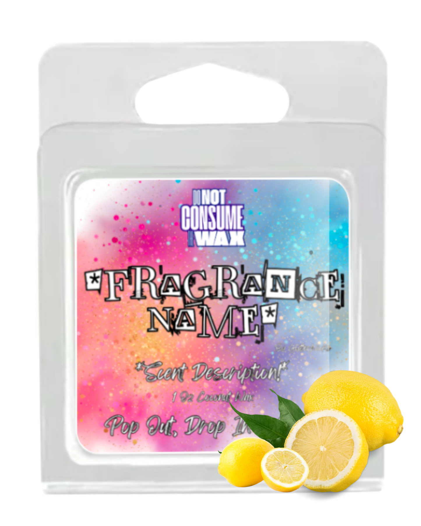 Lemony Lemons Mini Wax Melt: Fresh Lemons Scent by GlitterWicks