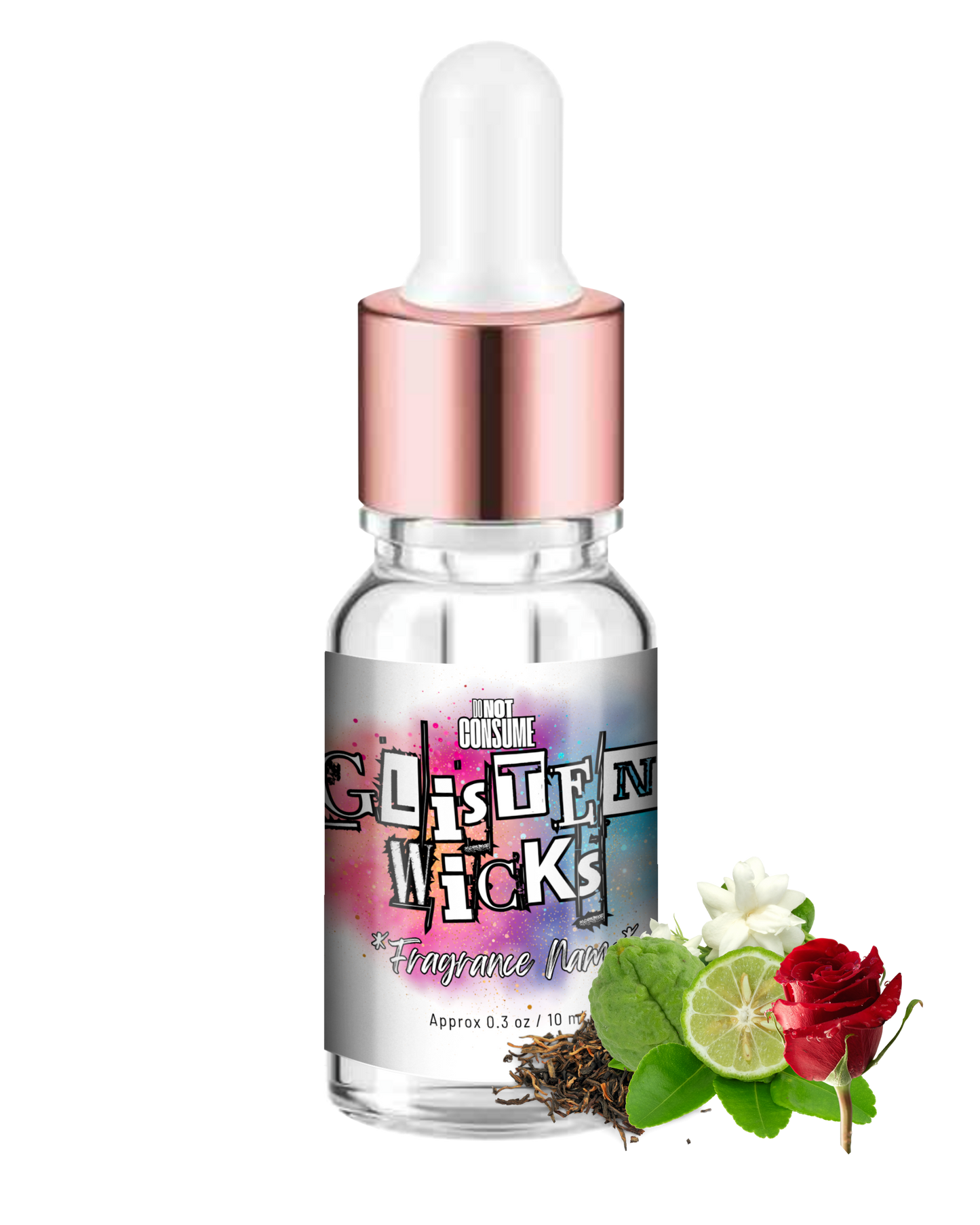 Au Voleur Body Oil: White Tea, Rose, Bergamot & Lily Scent by GlitterWicks