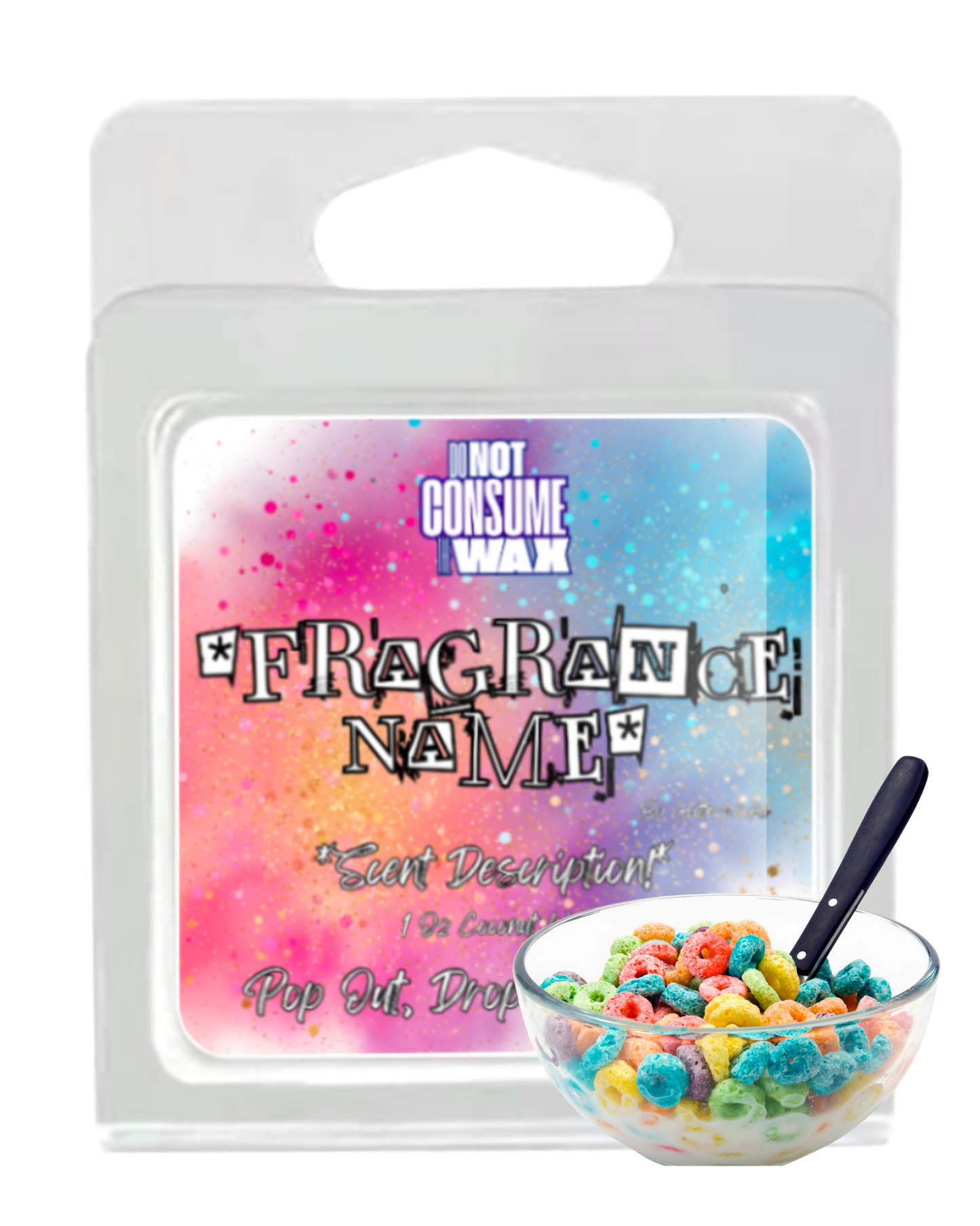Morning Cartoons Mini Wax Melt: Fruit Loops Scent by GlitterWicks