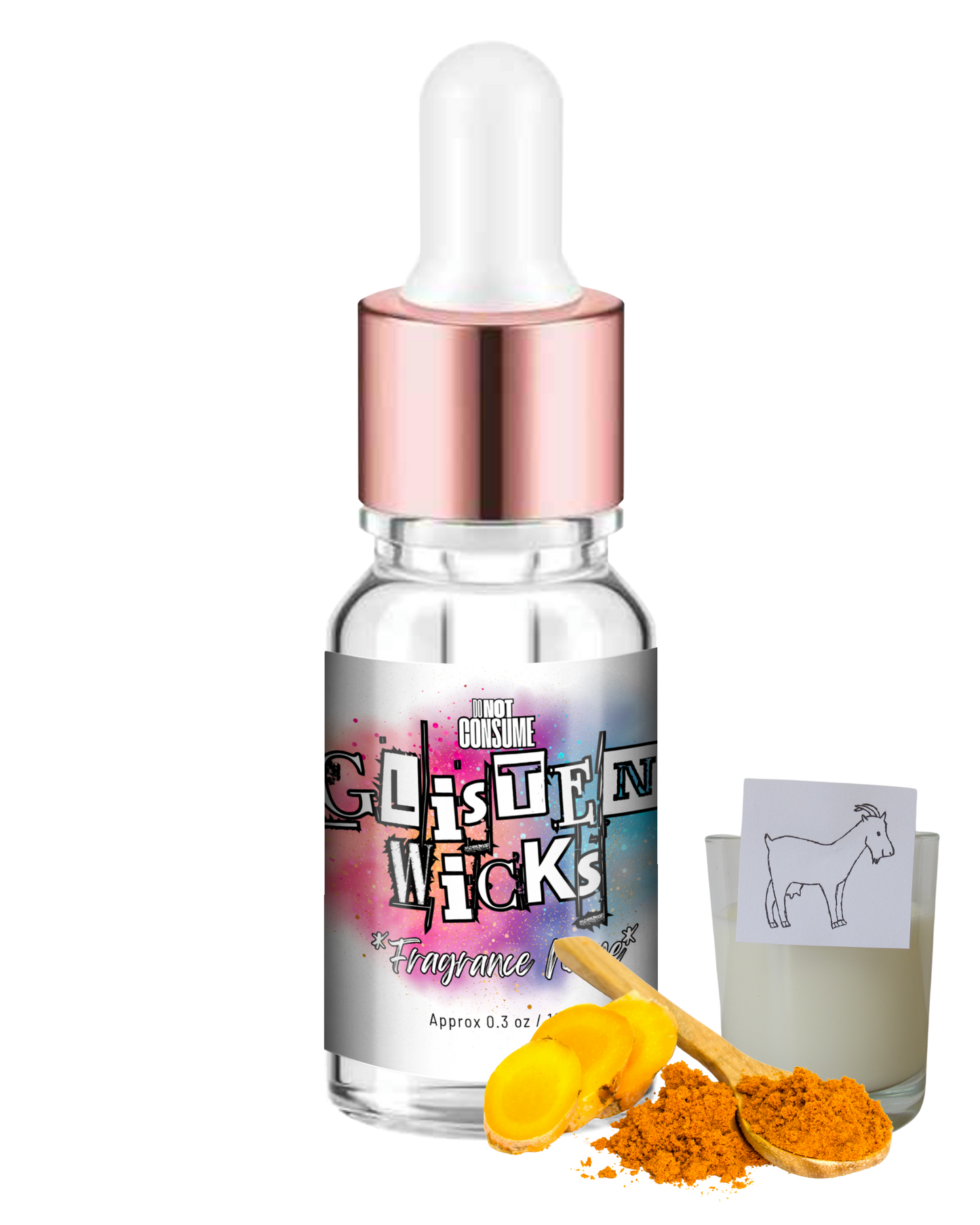 Nostalgia Body Oil: Turmeric, Goats Milk, Vanilla & Musk Scent by GlitterWicks