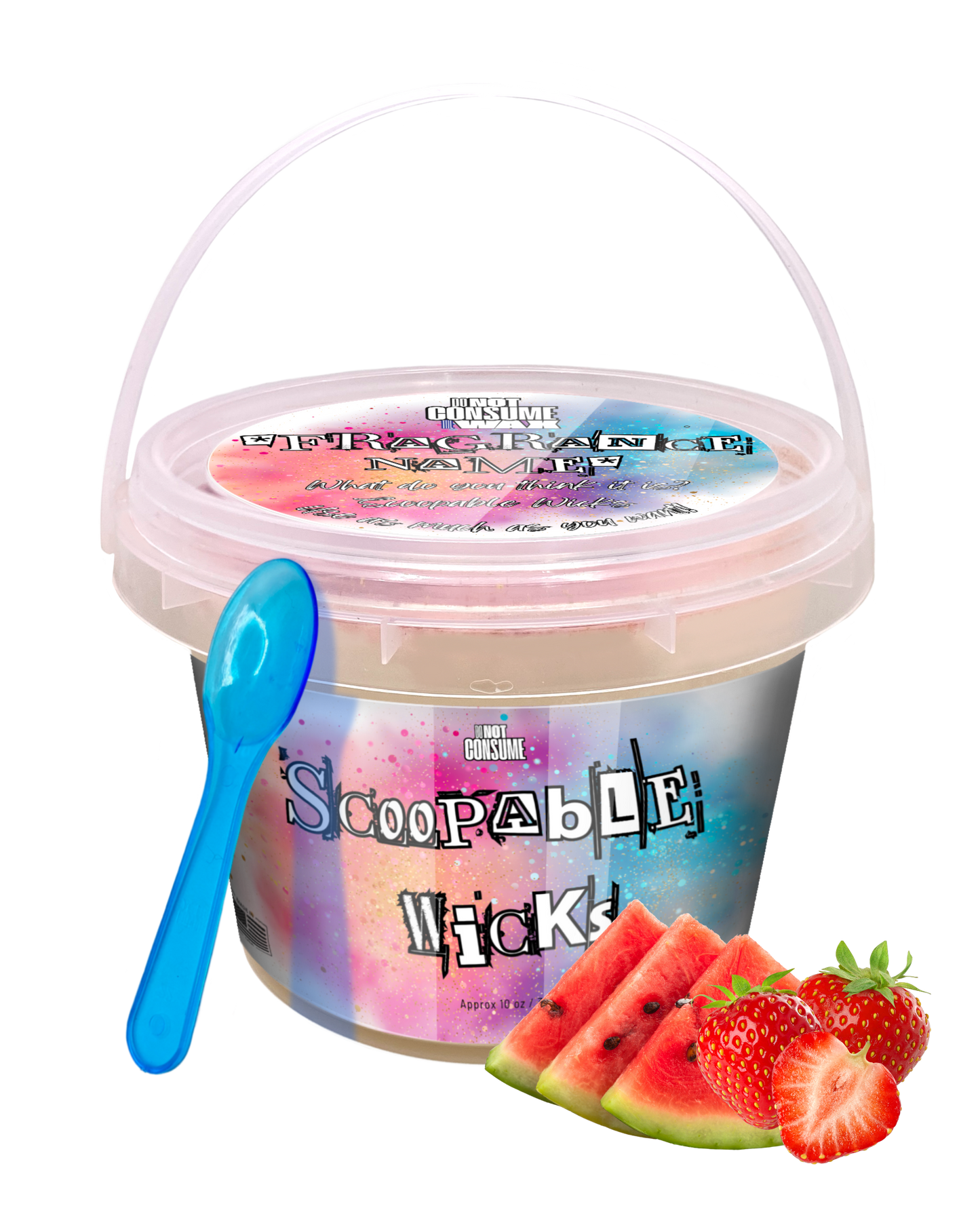 WaterStraws Scoopable Wax: WaterMelon Strawberry Scent by GlitterWicks