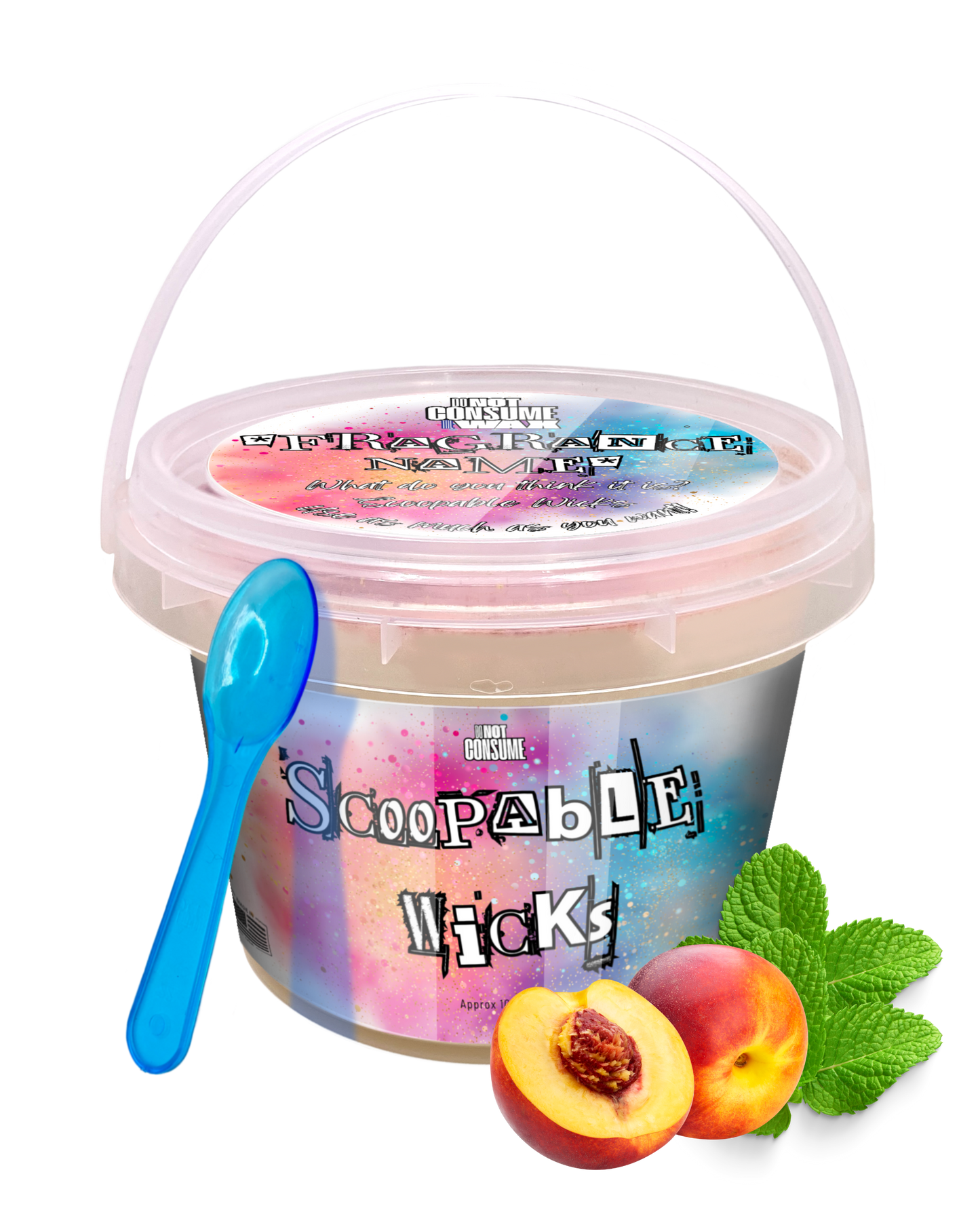 Zesty Bestie Scoopable Wax: Nectarine & Mint Scent by GlitterWicks