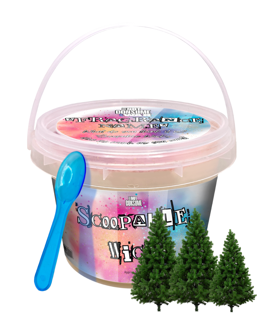 Oh Christmas Tree Scoopable Wax: Pine Tree Scent by GlitterWicks