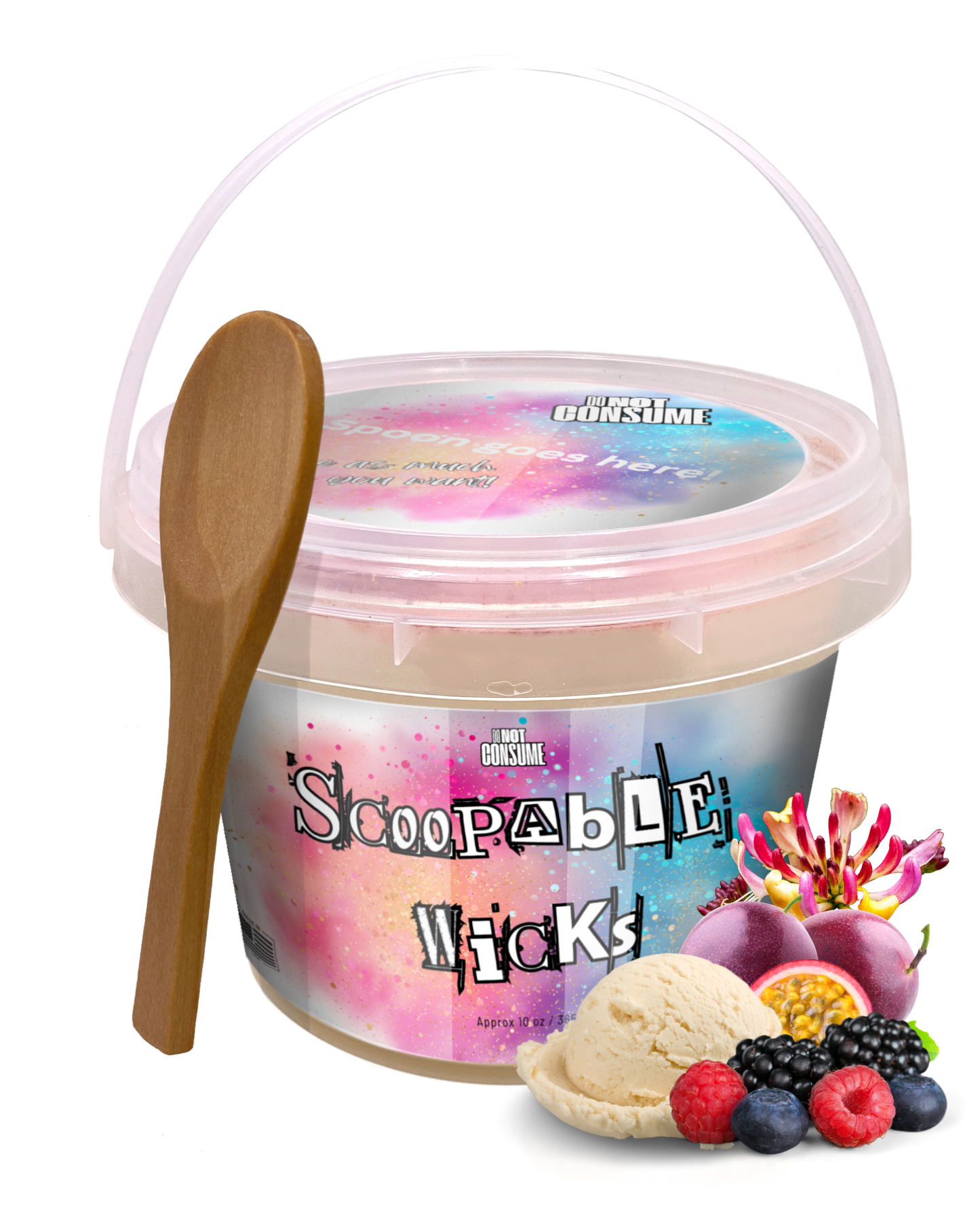 Pixie Dust Scoopable Wax: Orange, Berries & HoneySuckle & Woods Scent by GlitterWicks