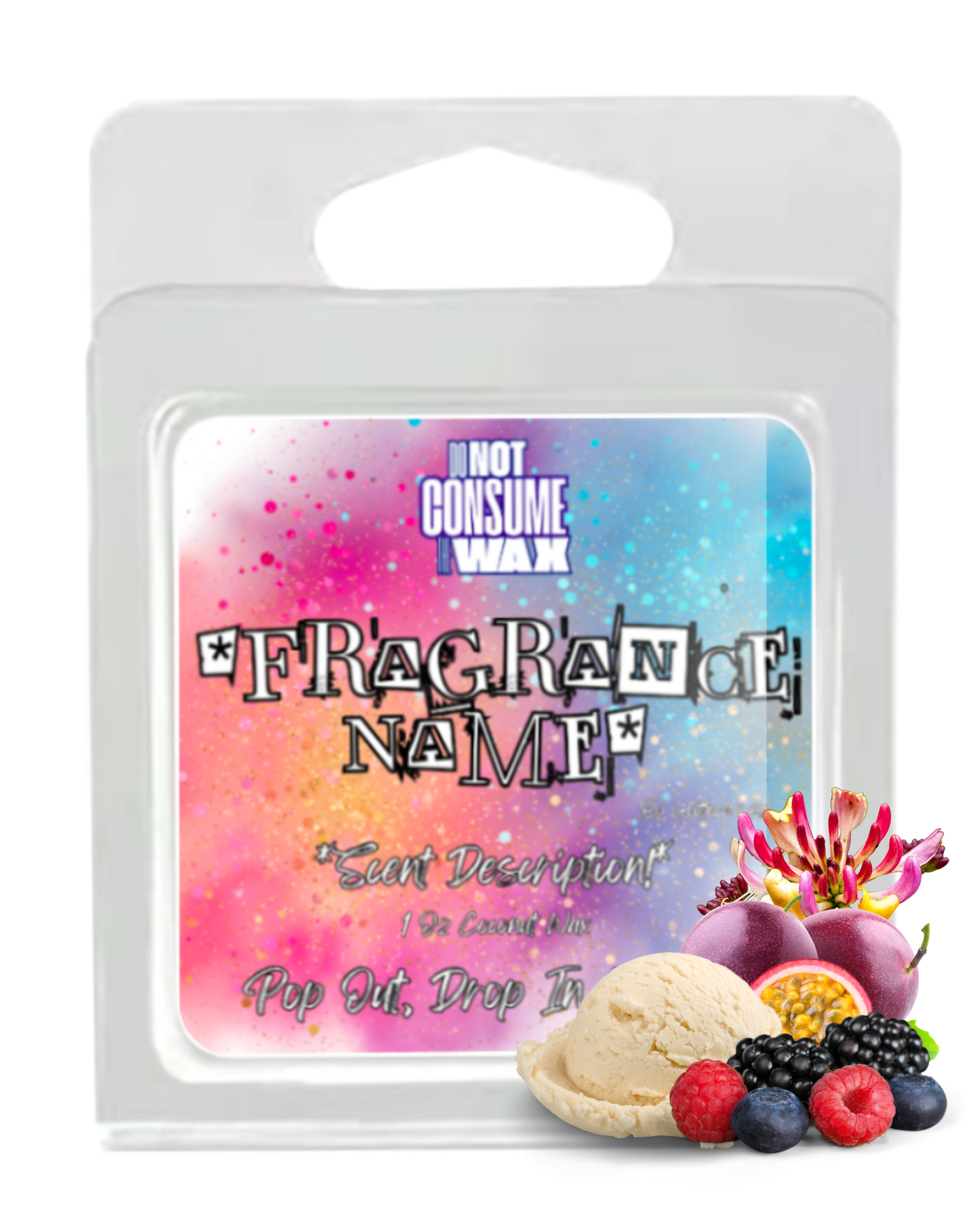 Pixie Dust Mini Wax Melt: Orange, Berries & HoneySuckle & Woods Scent by GlitterWicks