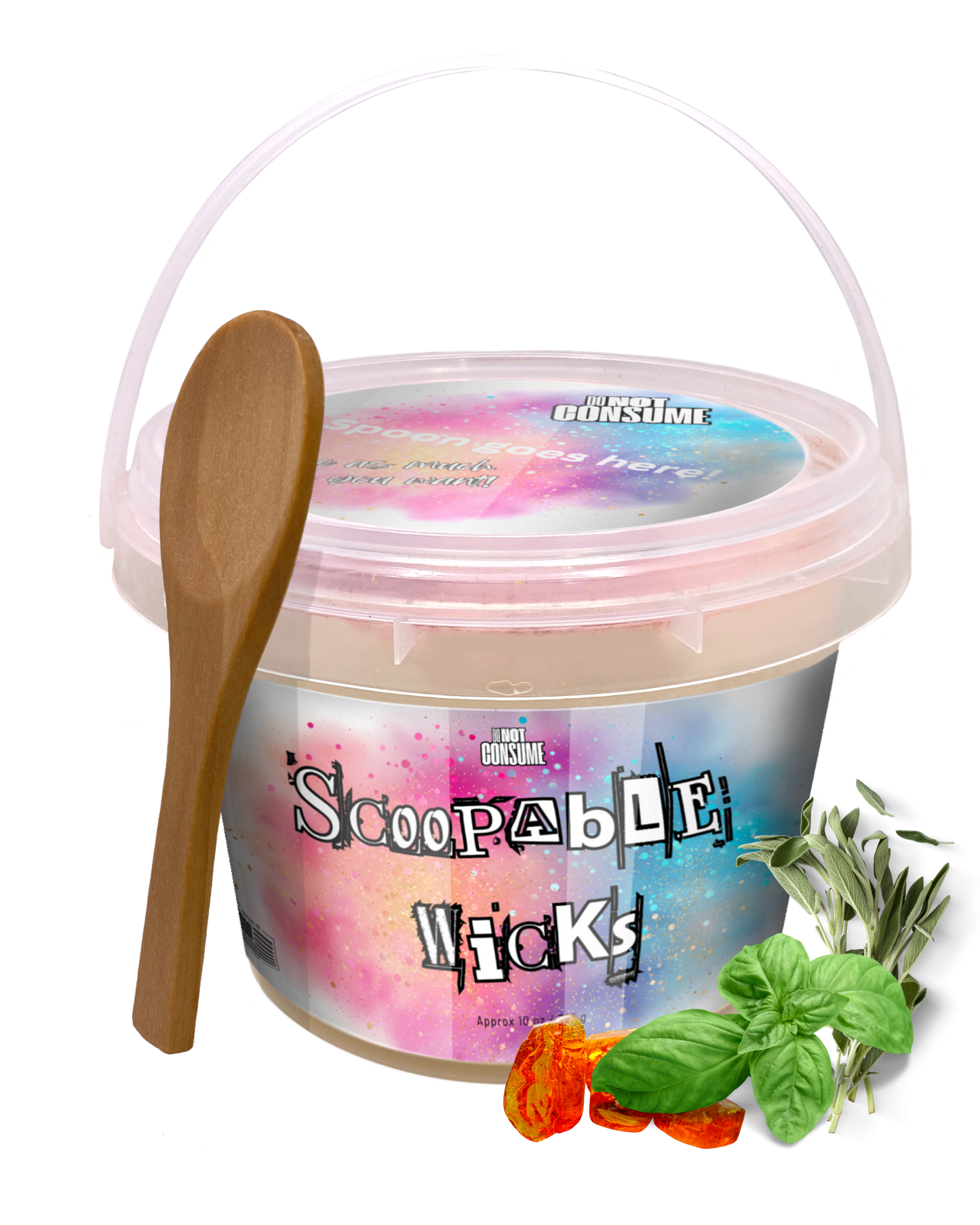 RelaxDeDas Scoopable Wax: Basil, Amber & Musk Scent by Glitterwicks