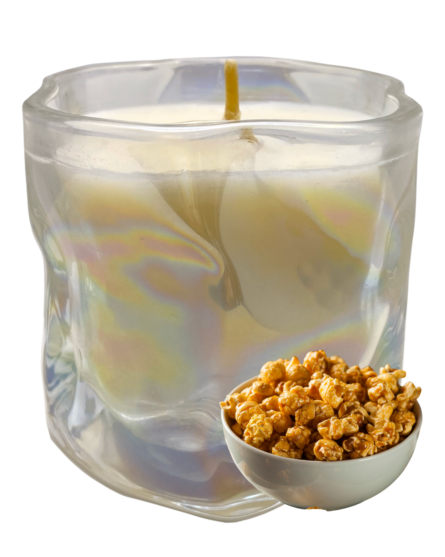 Revenge Corn Candle: Salted Caramel Popcorn Scent by GlitterWicks