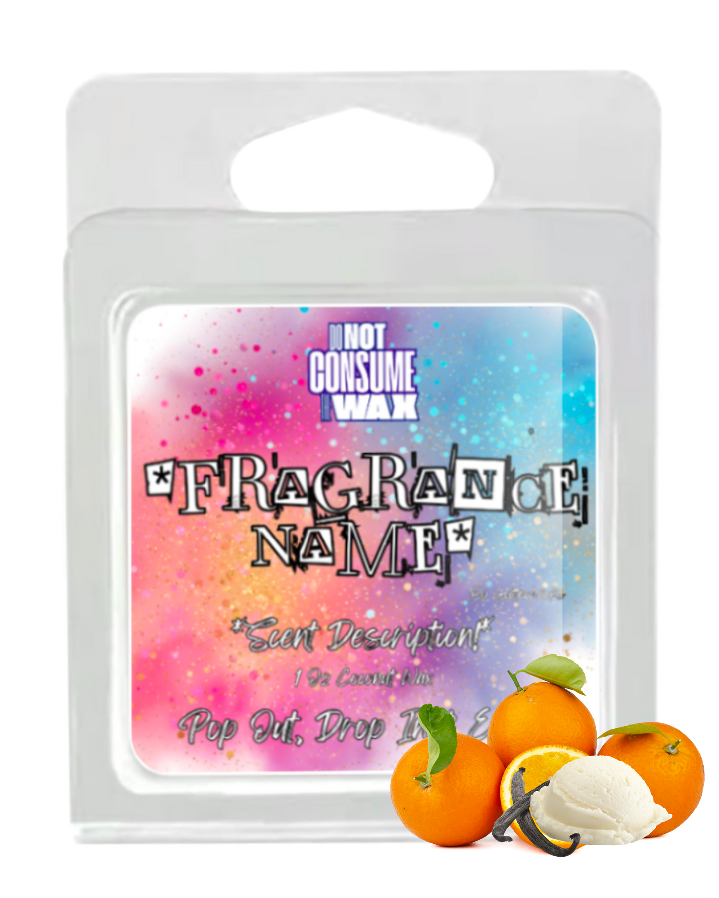Summer Dreamsicle Mini Wax Melt: Orange Vanilla Scent by GlitterWicks