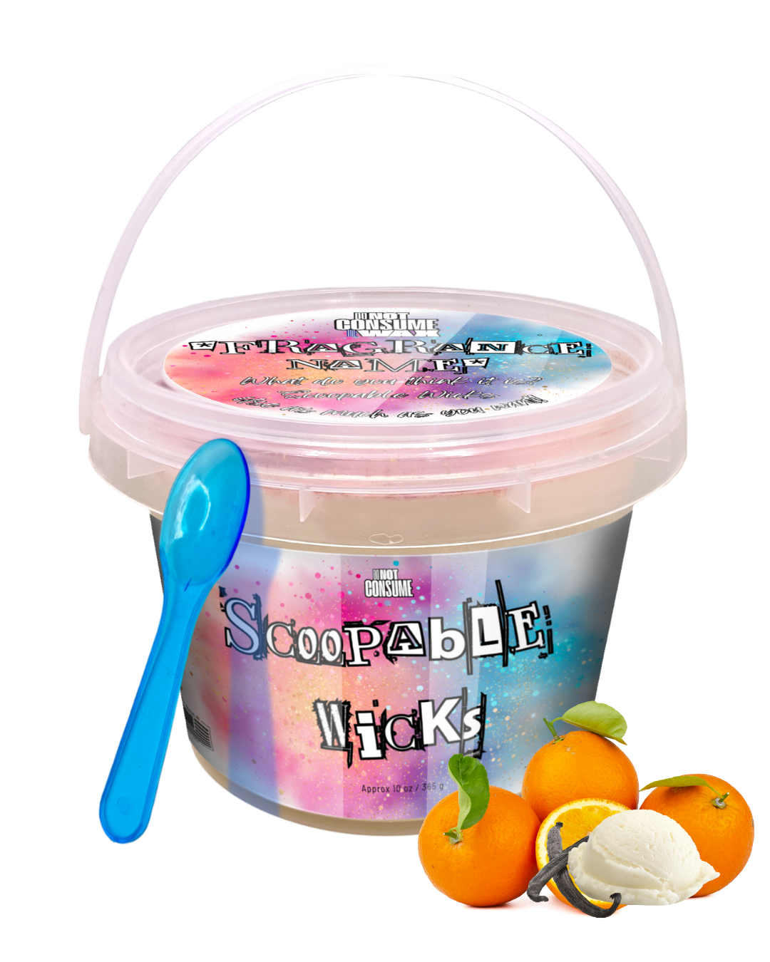 Summer Dreamsicle Scoopable Wax: Orange Vanilla Scent by GlitterWicks