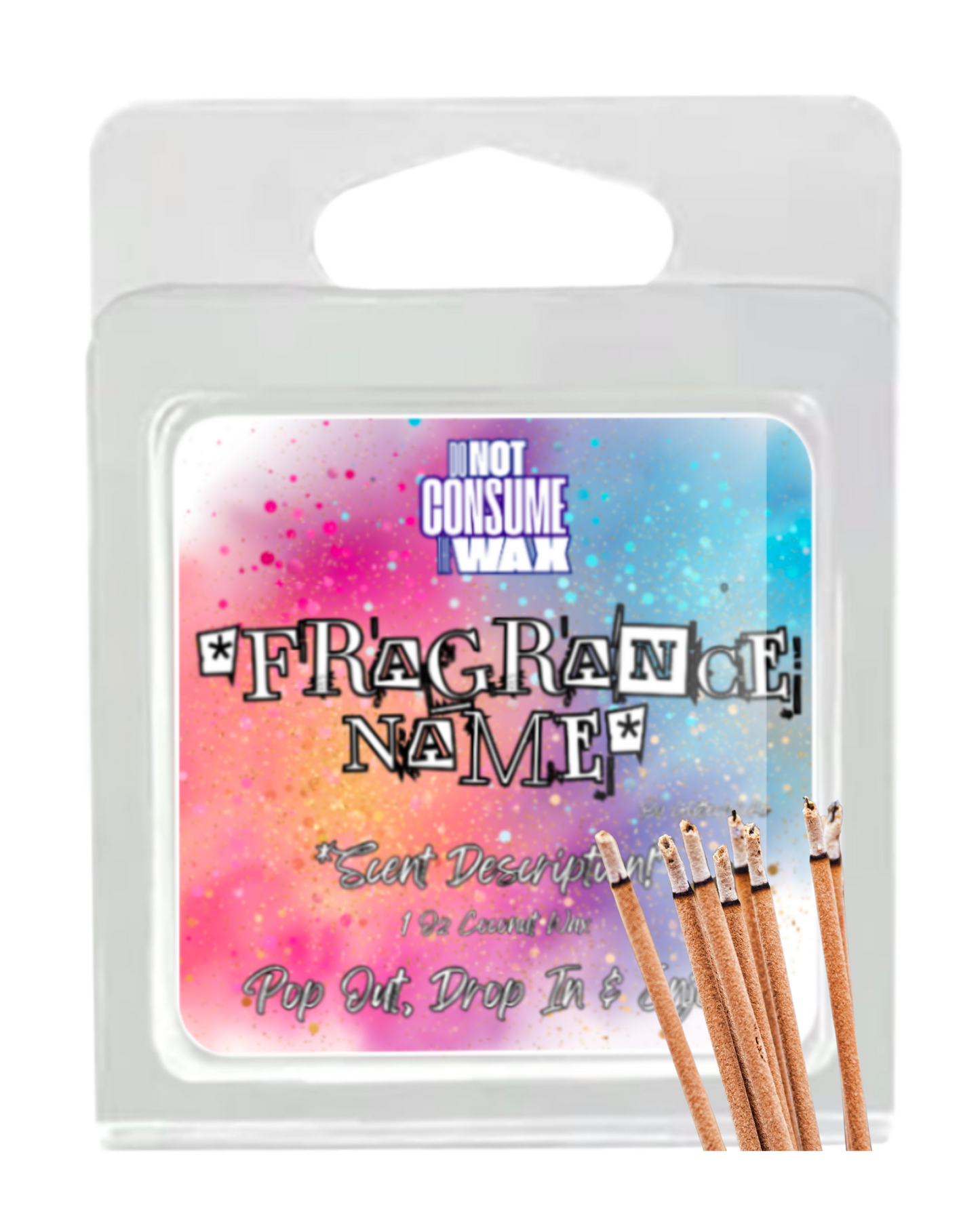 Smoke Shop Mini Wax Melt: Nag Champa Scent by GlitterWicks