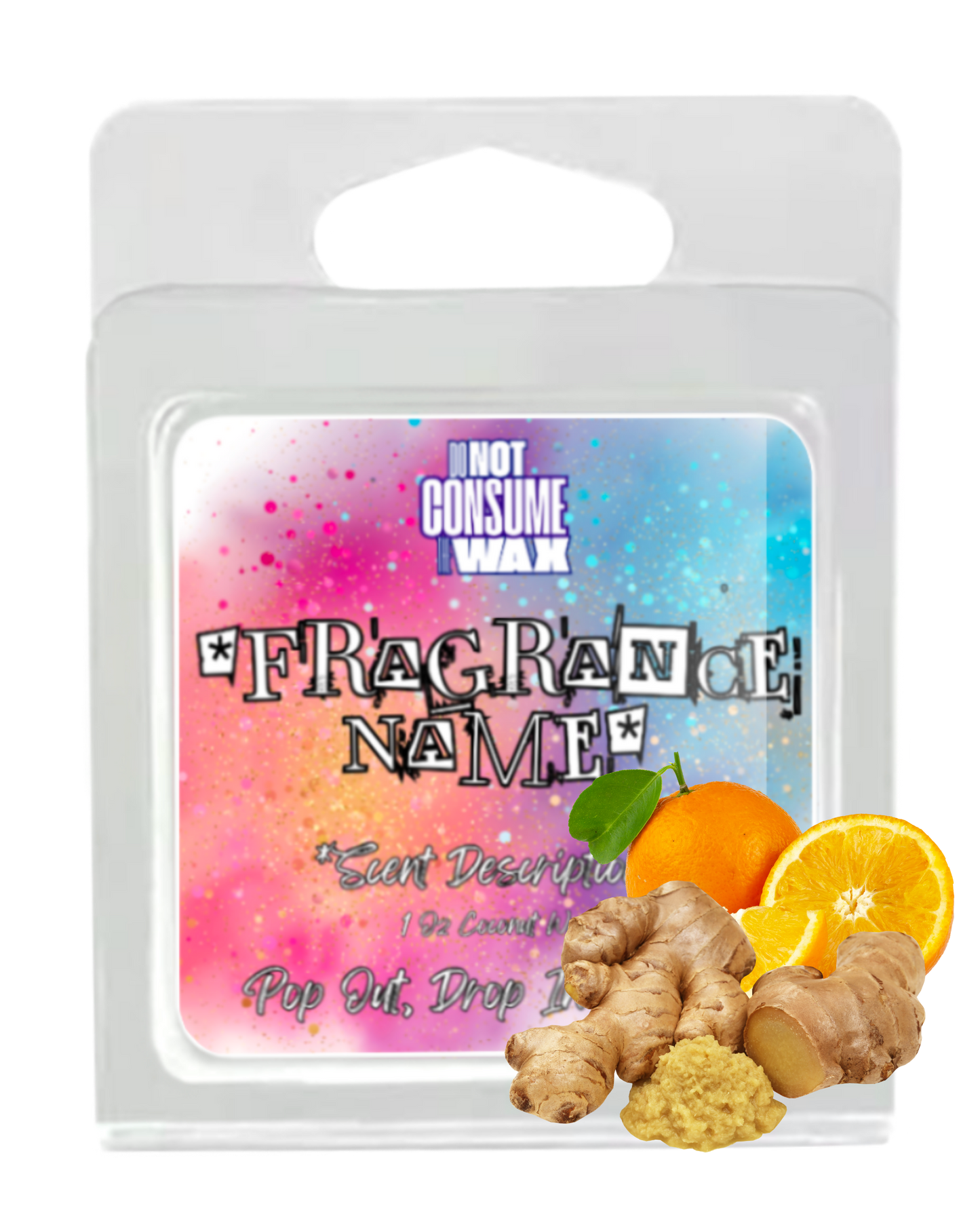Up & At Em Mini Wax Melt: Orange & Ginger Scent by GlitterWicks