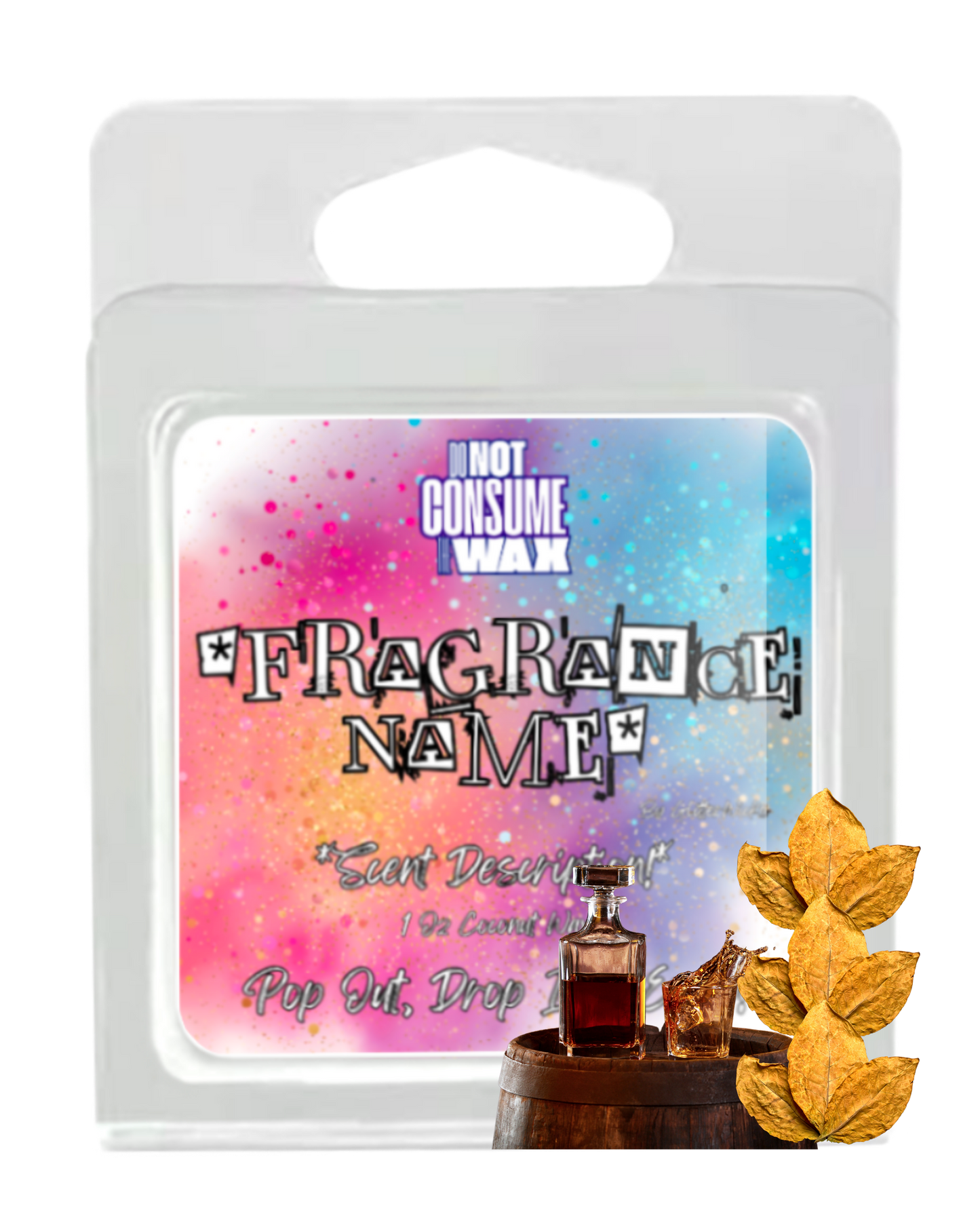 WildCard Mini Wax Melt: Tobacco & Bourbon Scent by GlitterWicks