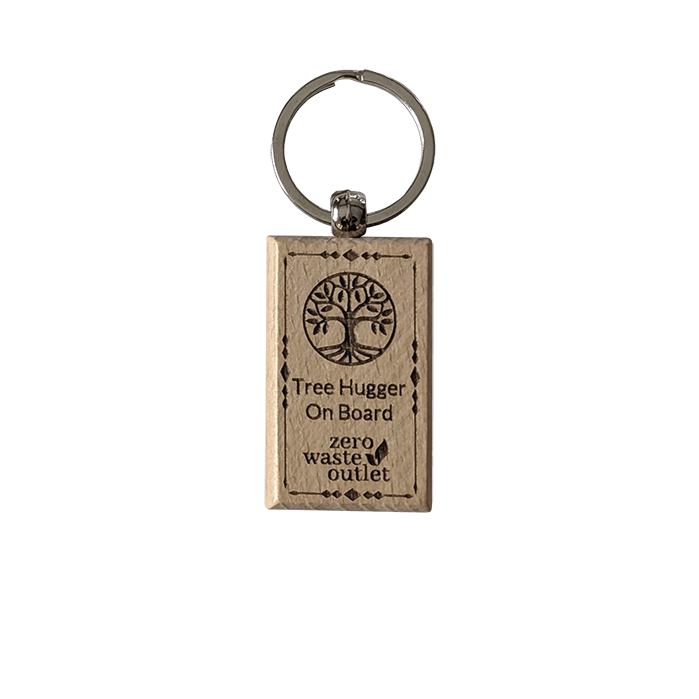 "Don't Forget Reusable Bags" Wooden Keychain - GlitterWicks