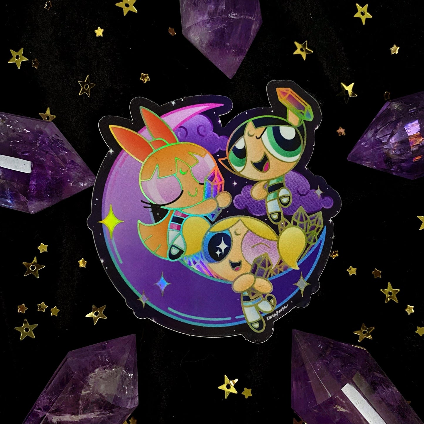 Crystal Powerpuff Girls Inspired Holo Sticker