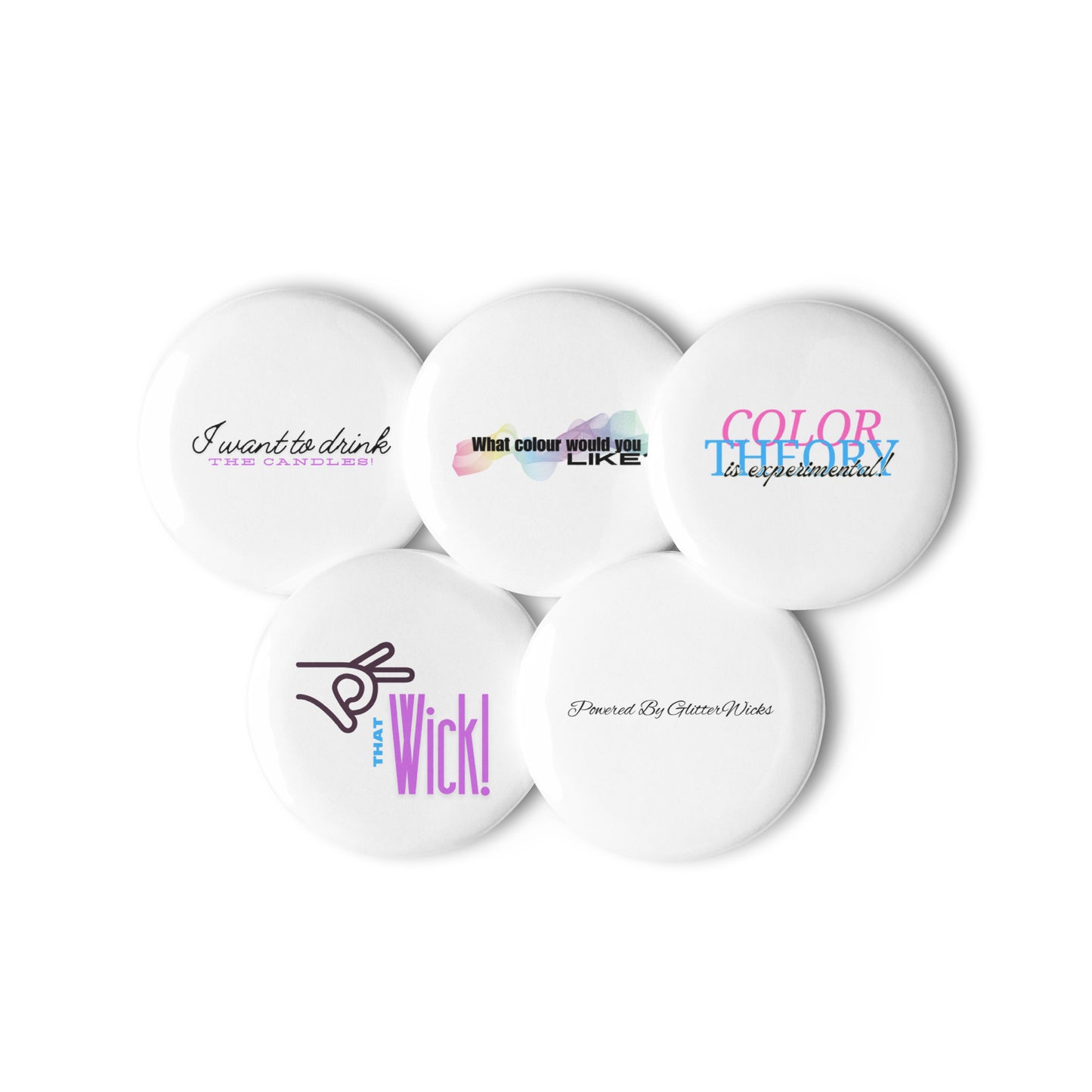 The GlitterWicks Pins - The Crappy Candles