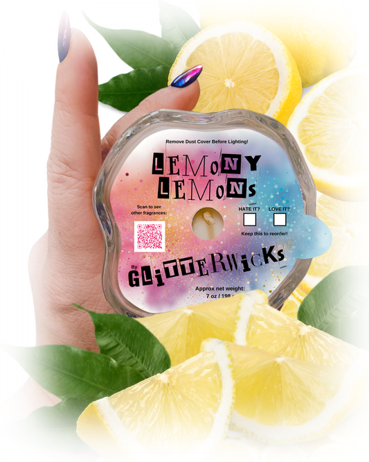 Lemony Lemons Candle: Fresh Lemon Scent by GlitterWicks