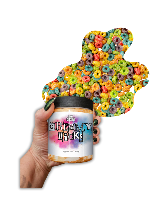Morning Cartoons Creamy Wicks: Fruit Loops Scent by GlitterWicks