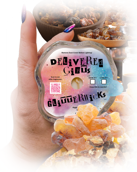 Delivered Gifts Candle: Frankincense & Myrrh Scent by GlitterWicks