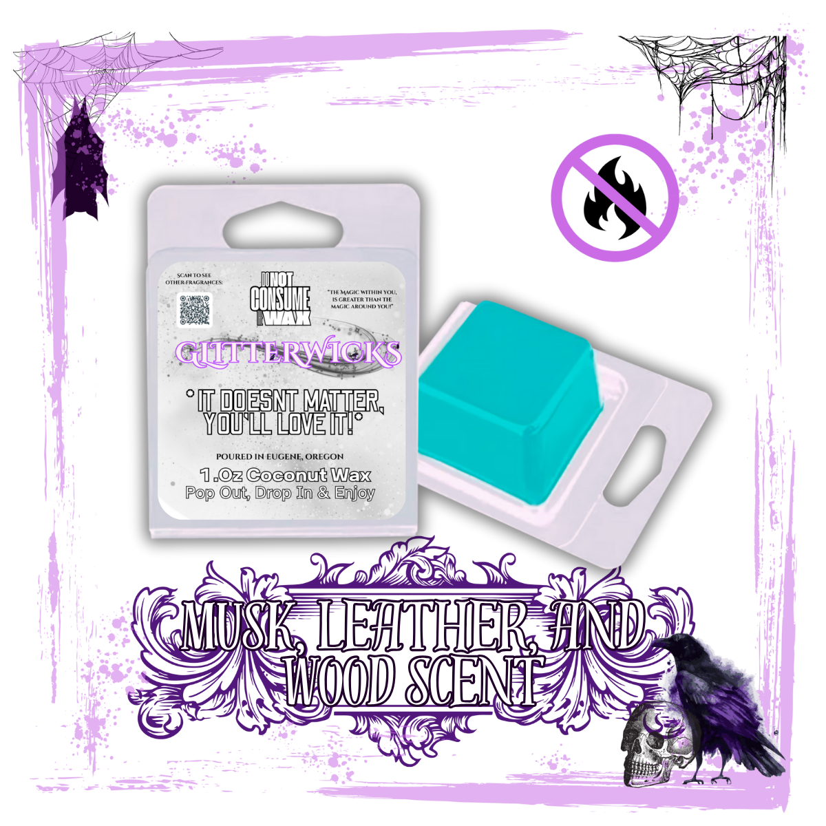 GhostFace : Musk, Leather, and Wood Scented Wax Melt - GlitterWicks