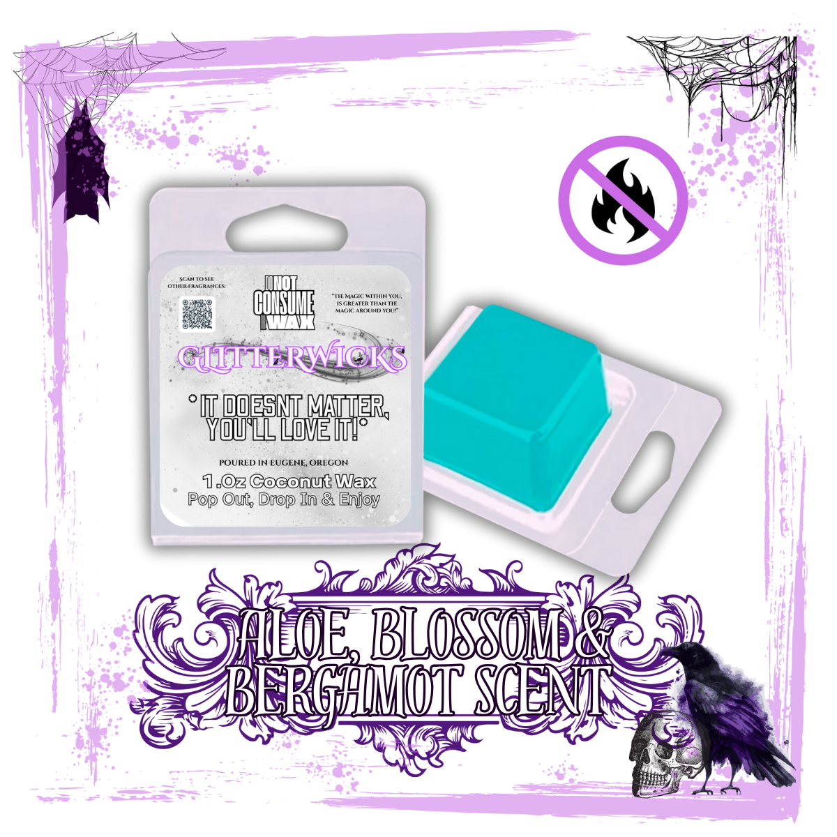 The Crash Out : Aloe, Blossom & Bergamot Scented Wax Melt - GlitterWicks