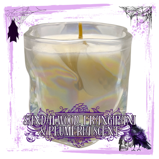 Whispers in Smoke : Sandalwood, Frangipani & Plumeria Scented Candle - GlitterWicks