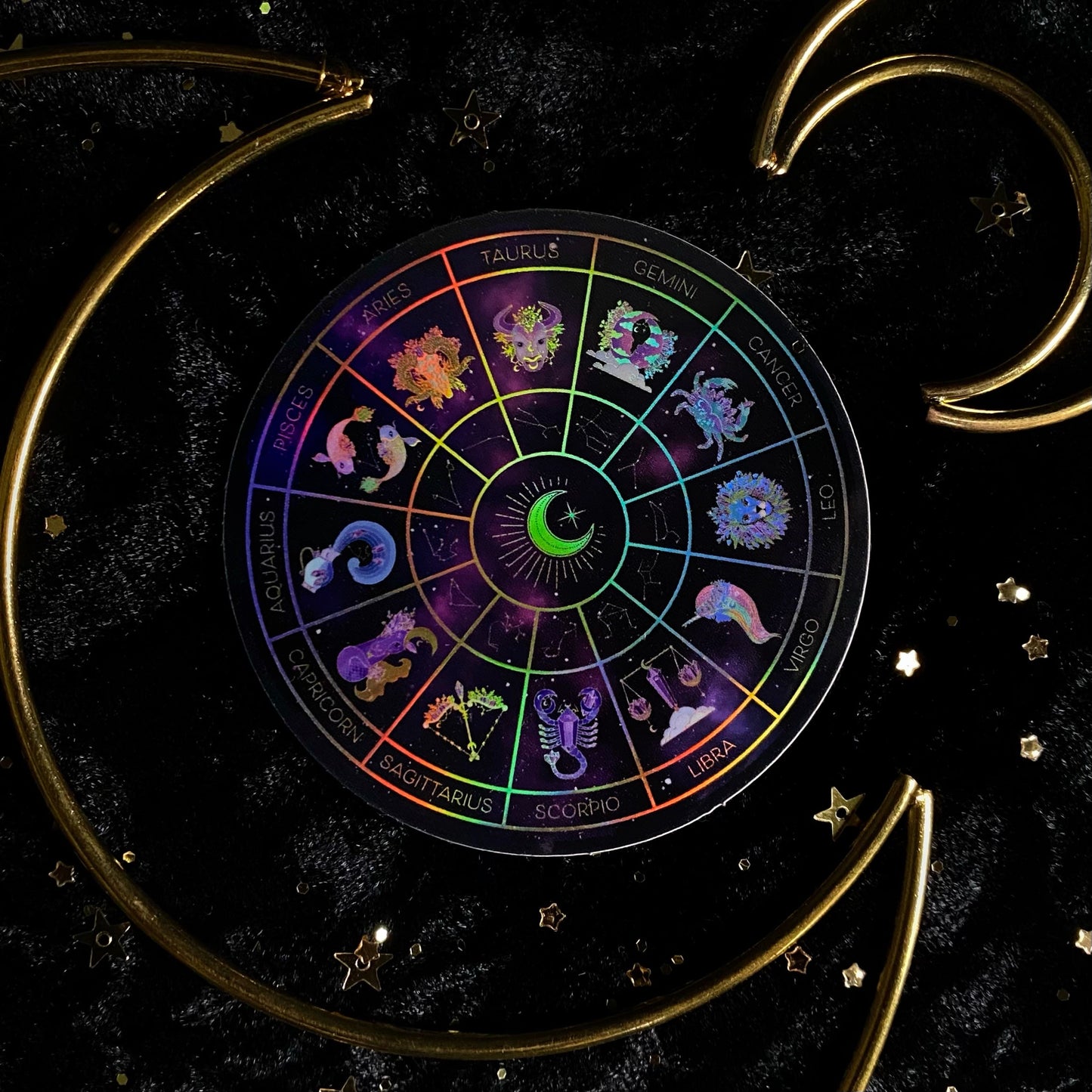 Amethystrology Zodiac Wheel Holo Sticker