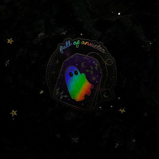 Full of Anxietea Ghost Holo Sticker