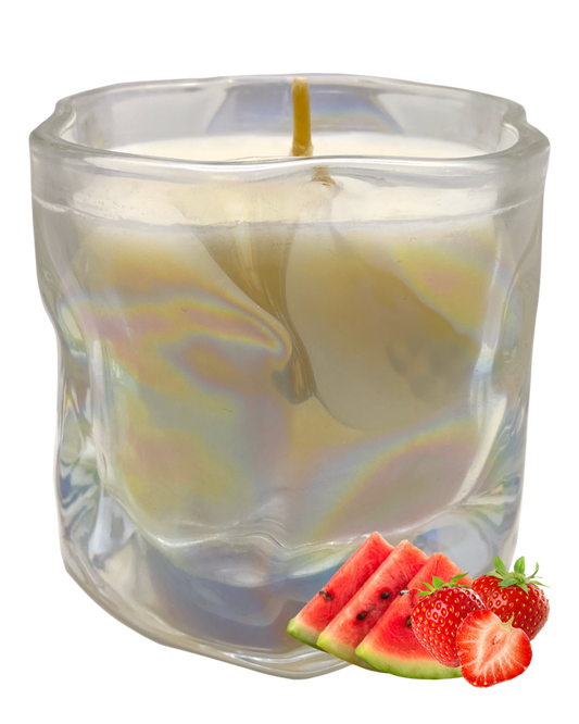 WaterStraws Candle: WaterMelon Strawberry Scent by GlitterWicks