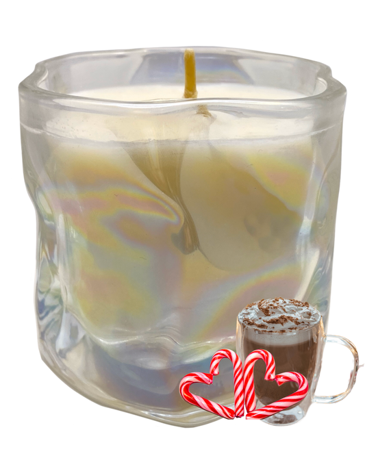 Hug in a cup Candle: Peppermint Mocha Scent by GlitterWicks