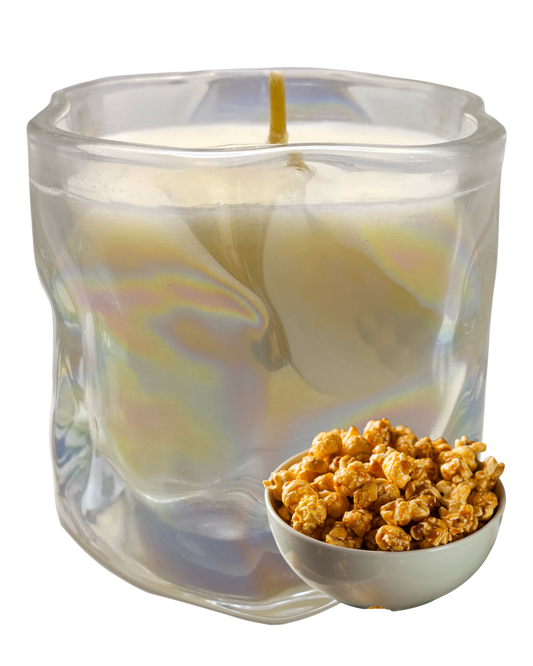 Revenge Corn Candle: Salted Caramel Popcorn Scent by GlitterWicks