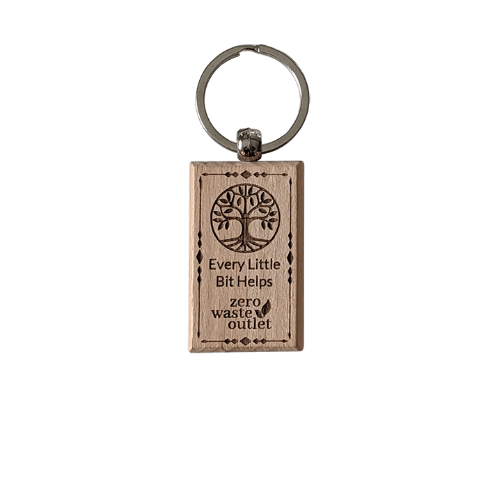 "Don't Forget Reusable Bags" Wooden Keychain - GlitterWicks