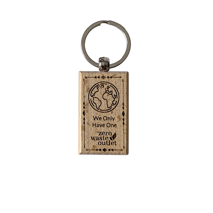 "Don't Forget Reusable Bags" Wooden Keychain - GlitterWicks