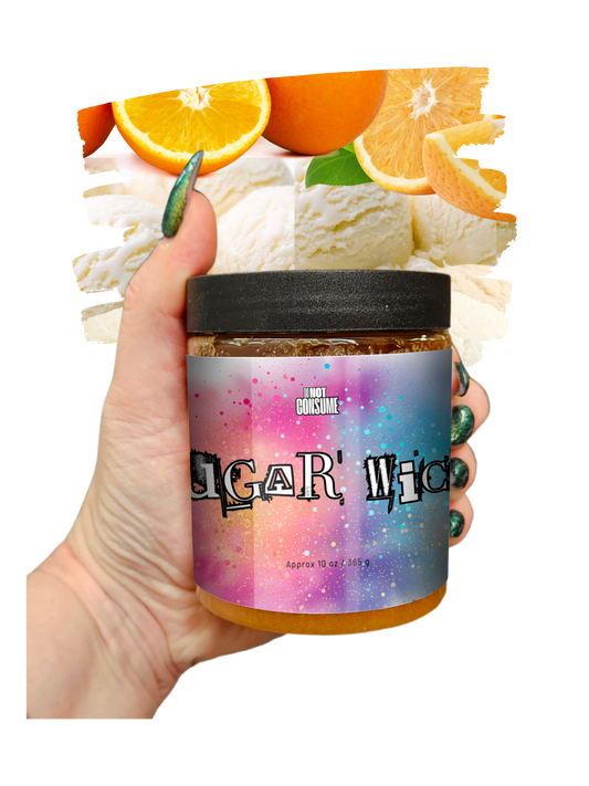 Summer Dreamsicle Sugar Scrub: Orange & Vanilla Scent by GlitterWicks